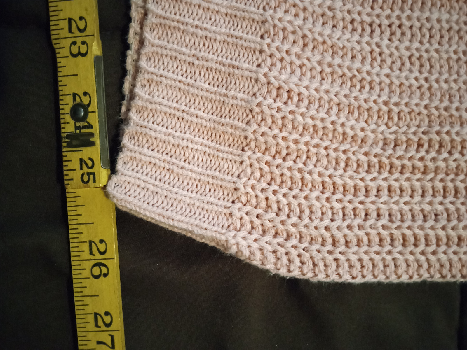 Vintage Pale Pink 20W 40 1980’s Shaker Sweater Ramie and cotton Diana Marco