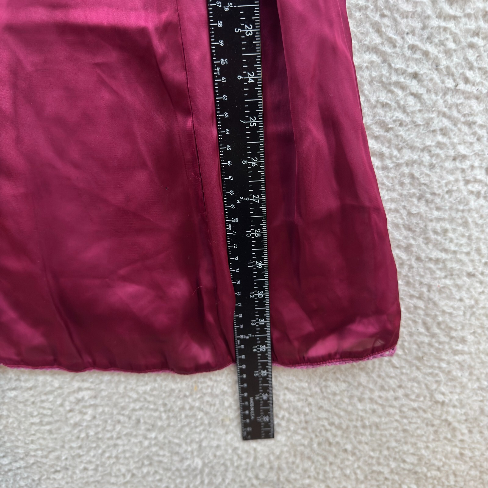 Y2K Vintage Slip Dress Small Wine Burgundy Maroon Red Satin Edwardian Victorian