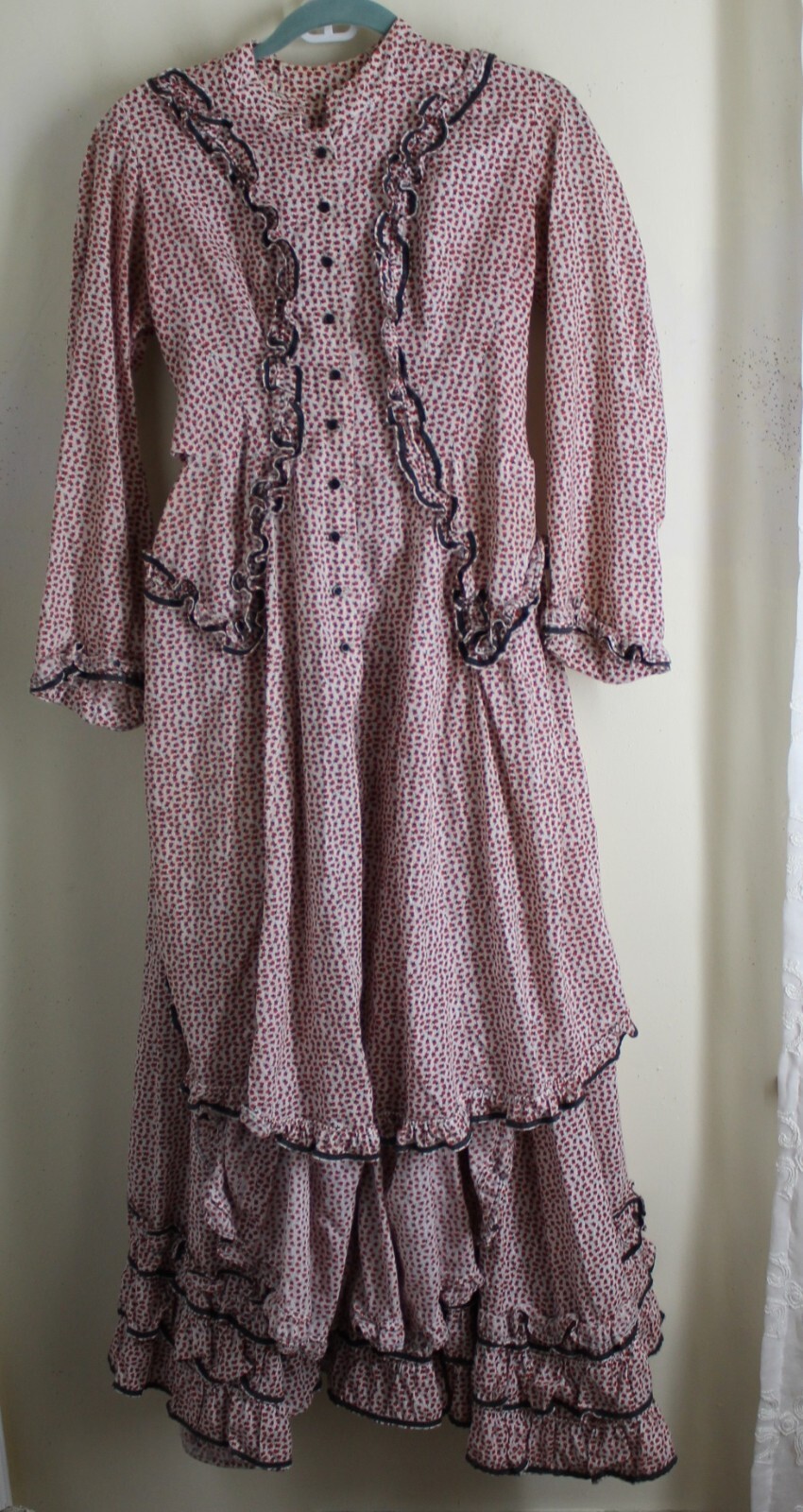 Estate Vtg AS IS 2Pc Edwardian Western Prarie Dress & Jacket Set Sz X S M