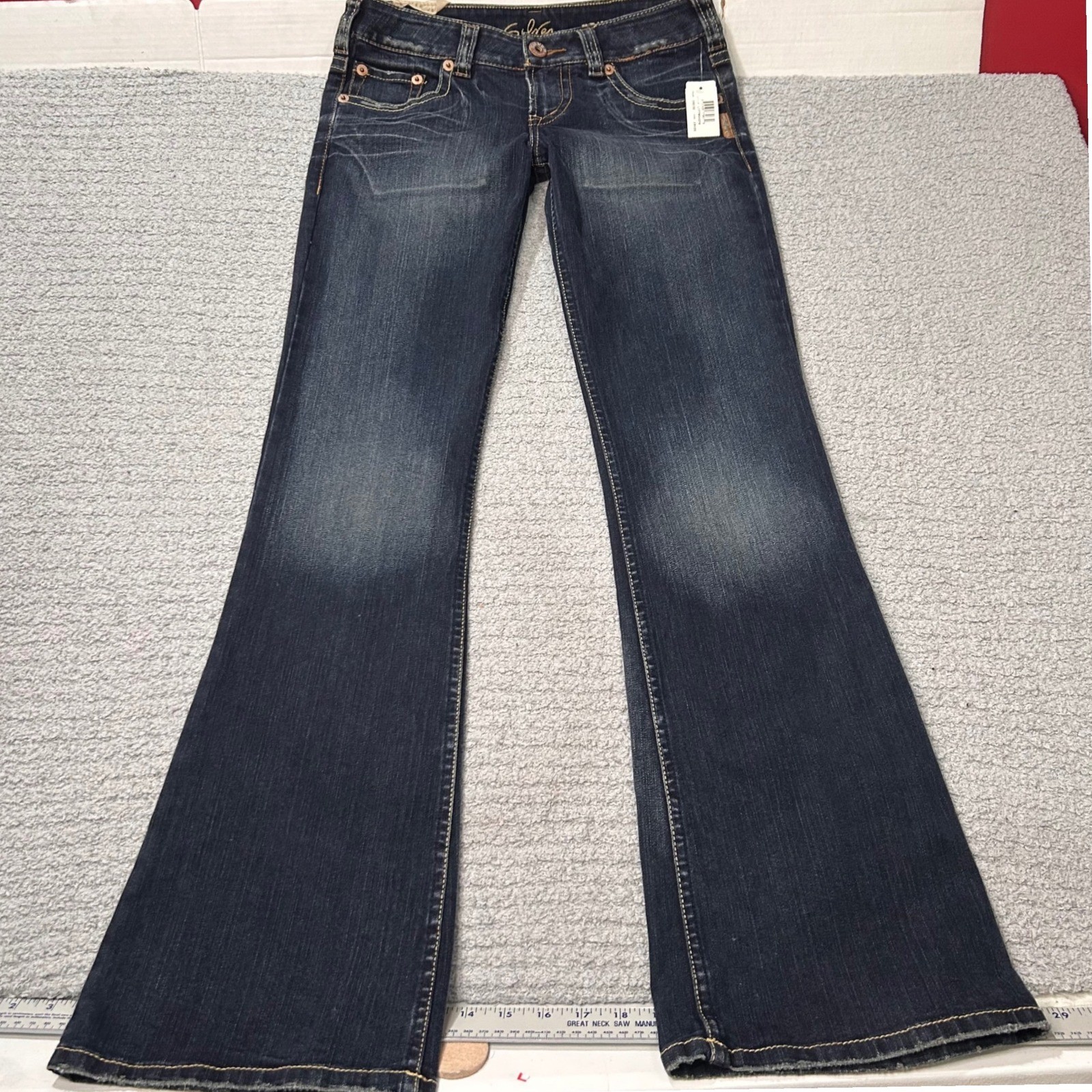 Silver Jeans Pioneer Ultra Low Rise 29×33 Indigo Deadstock Y2K VTG Boot McBling