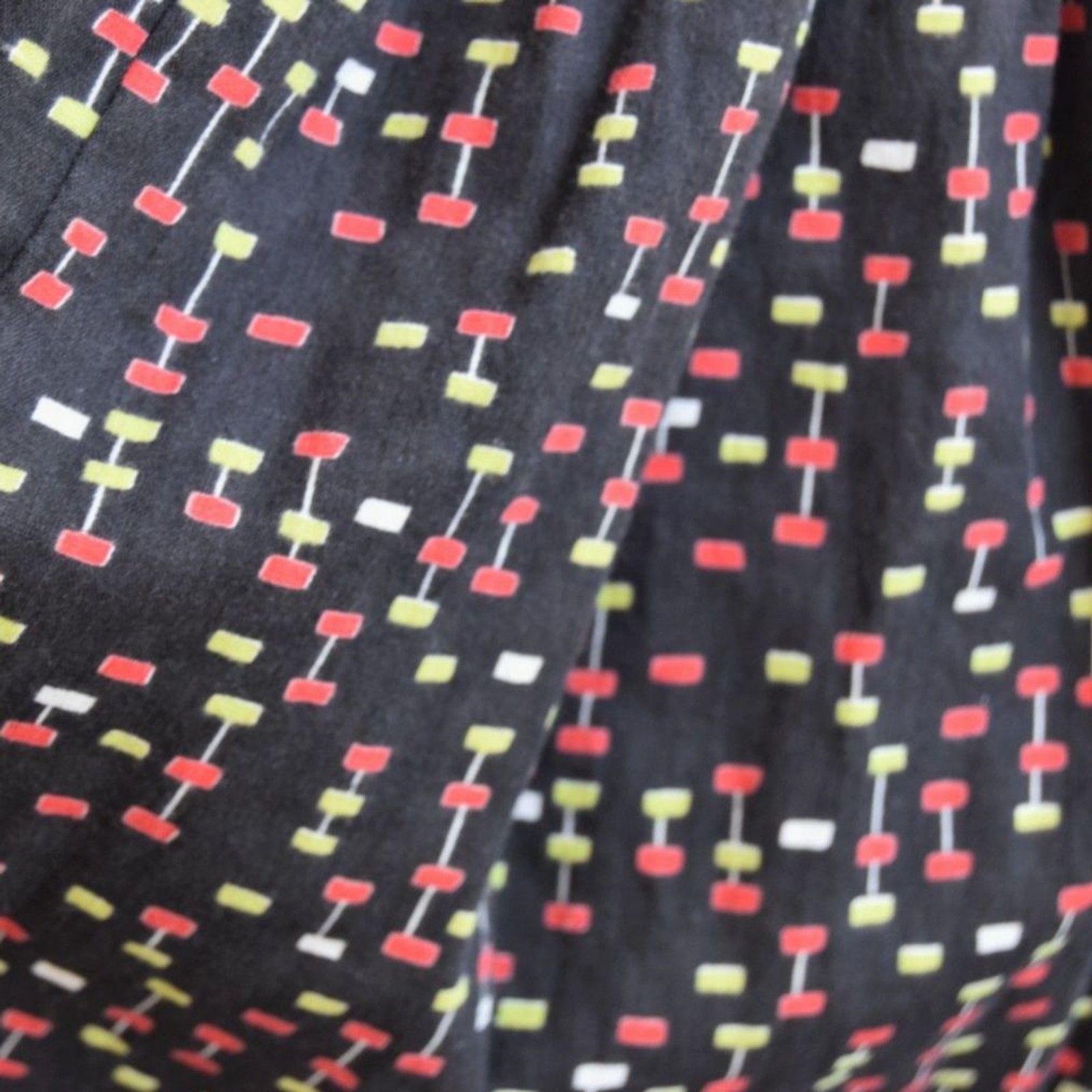 Vintage 1950s Atomic Print Full Skirt 26 Waist Novelty Cotton Rockabilly XS