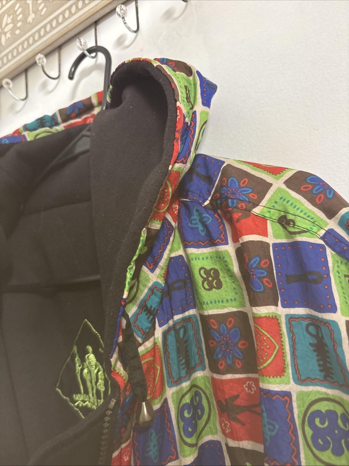 Vintage 80s JA Resort Jewel Tone Embellished Tropical Jacket Sequin