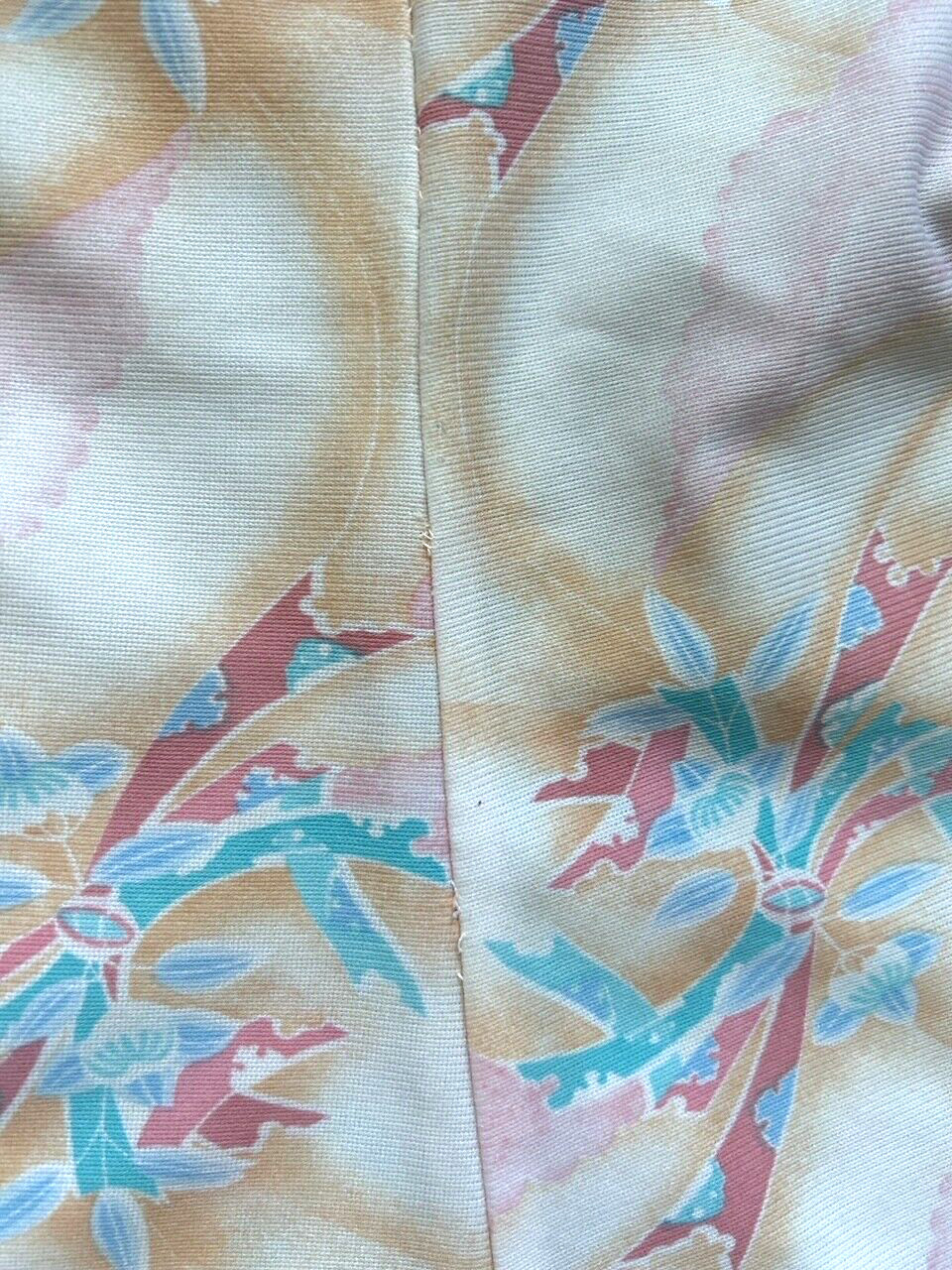 VTHG 1970s DRESS short sleeve fit flare floral Boho Disco Secretary Teacher