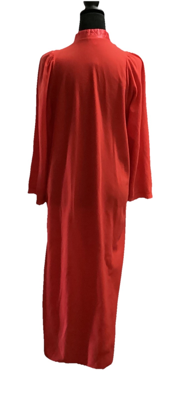 Time Star VTG 90s Women Med Long Sleeve Lace Quilted Red Maxi Night Gown Granny