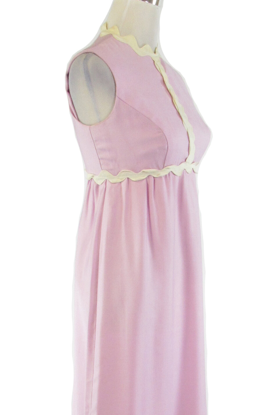 Light purple ivory cotton blend sleeveless vintage maxi dress S