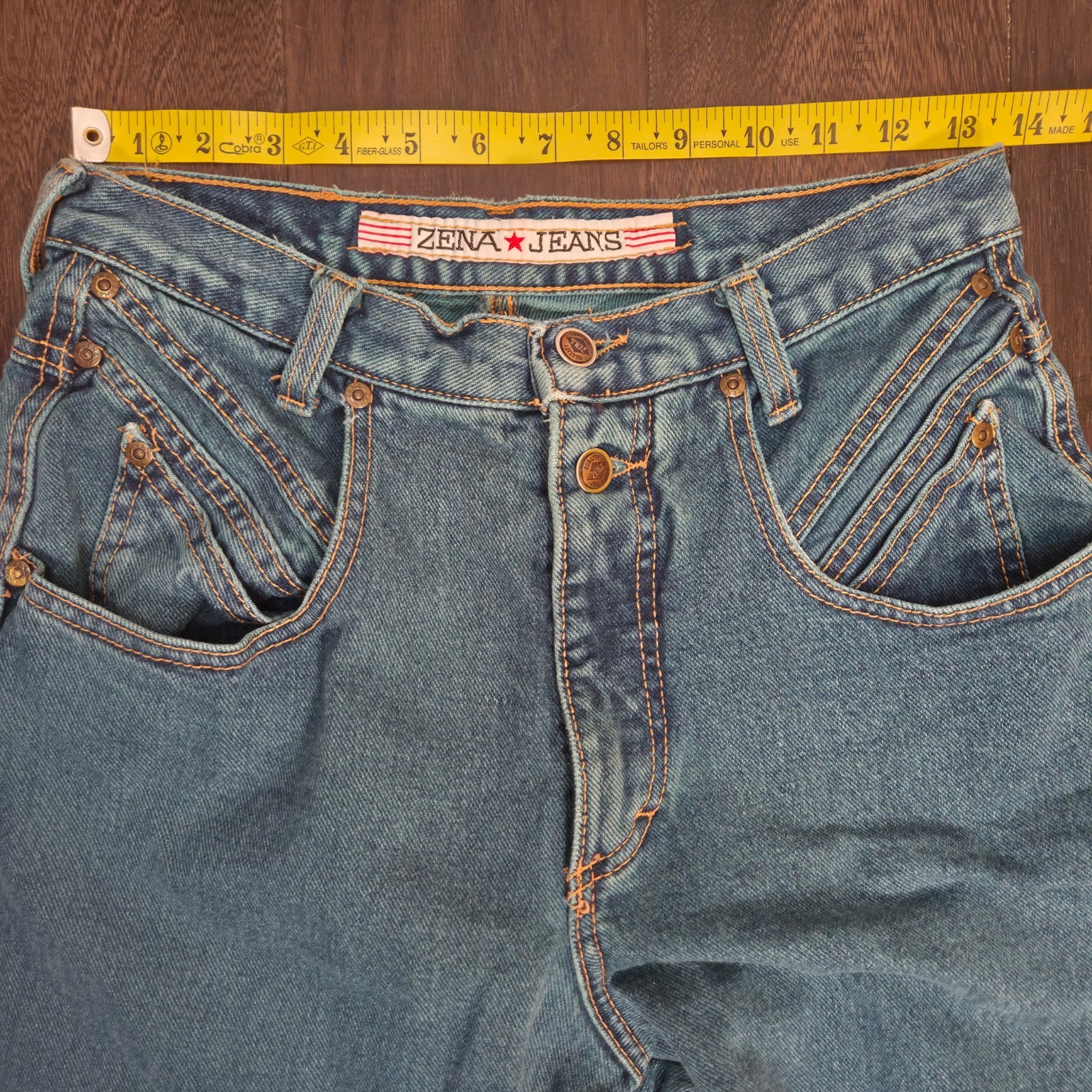 Vintage Zena Denim Jeans Women Size 10 Missy (27×32) Taper Leg 80’s USA Cotton