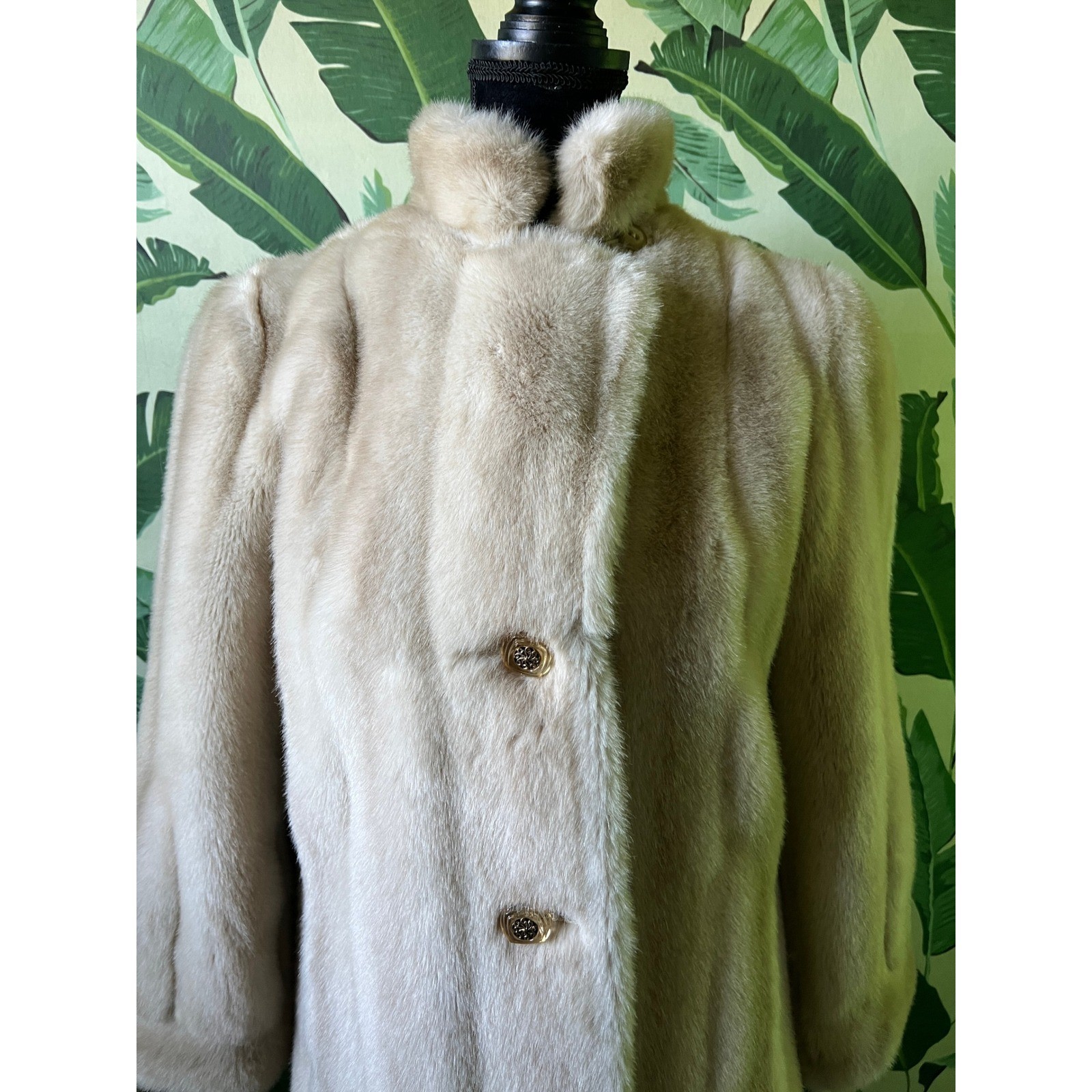 Russel Taylor Mincara Faux Fur Coat Women Small Cream