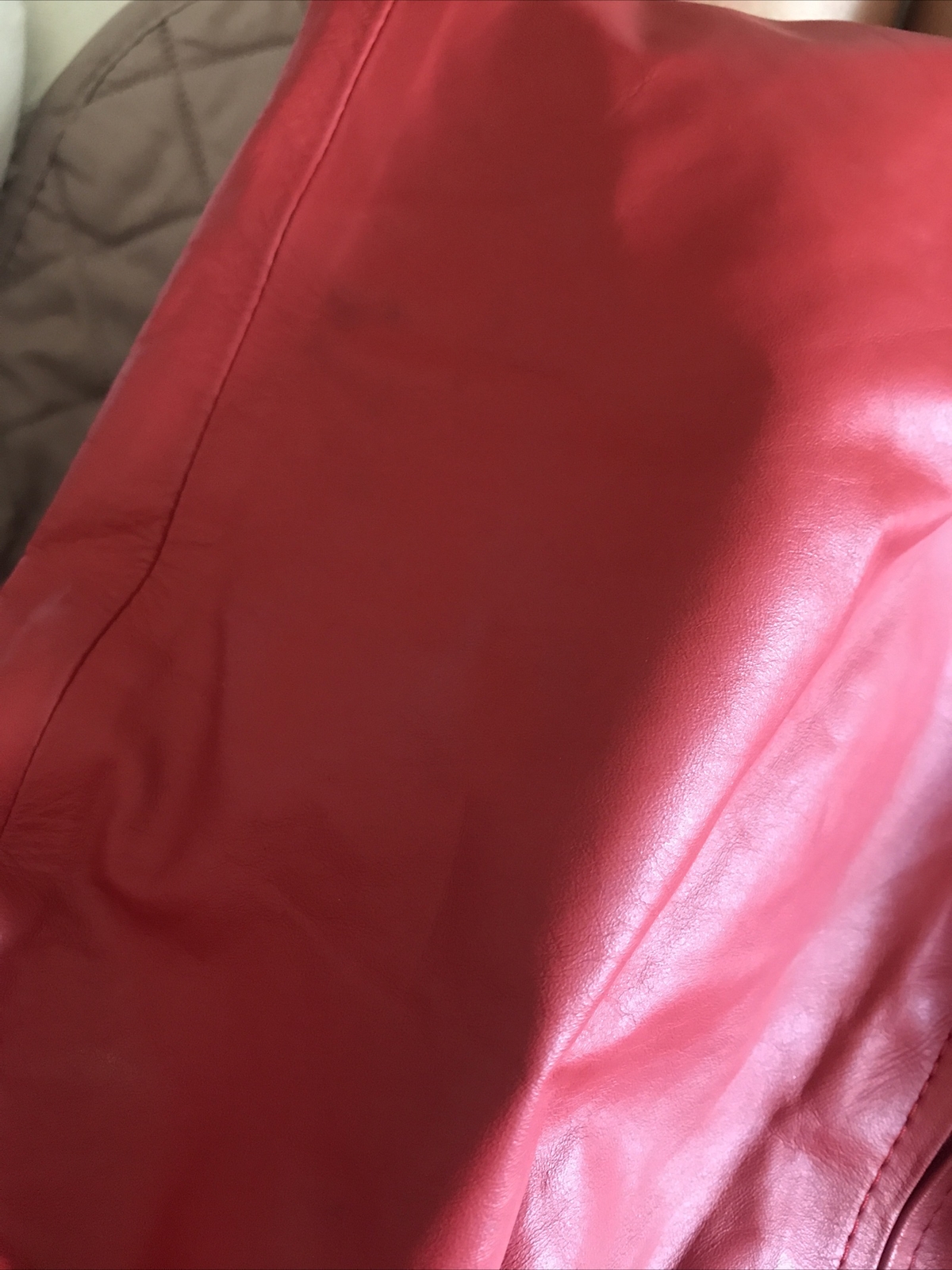 VTG 80s lipstick red leather pencil skirt sexy daring form fitting valley girl