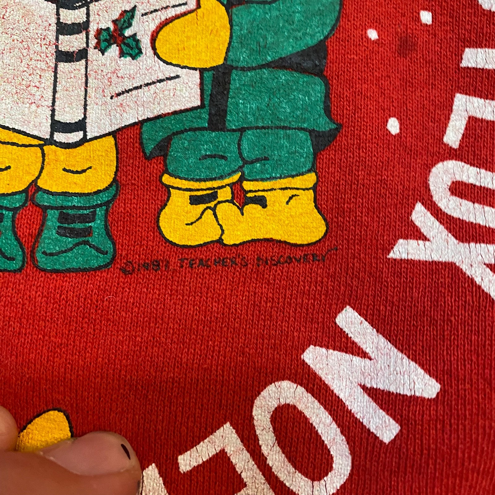 Vintage 80s/90s Ugly Christmas Sweater Size XL Feliz Navidad International Song