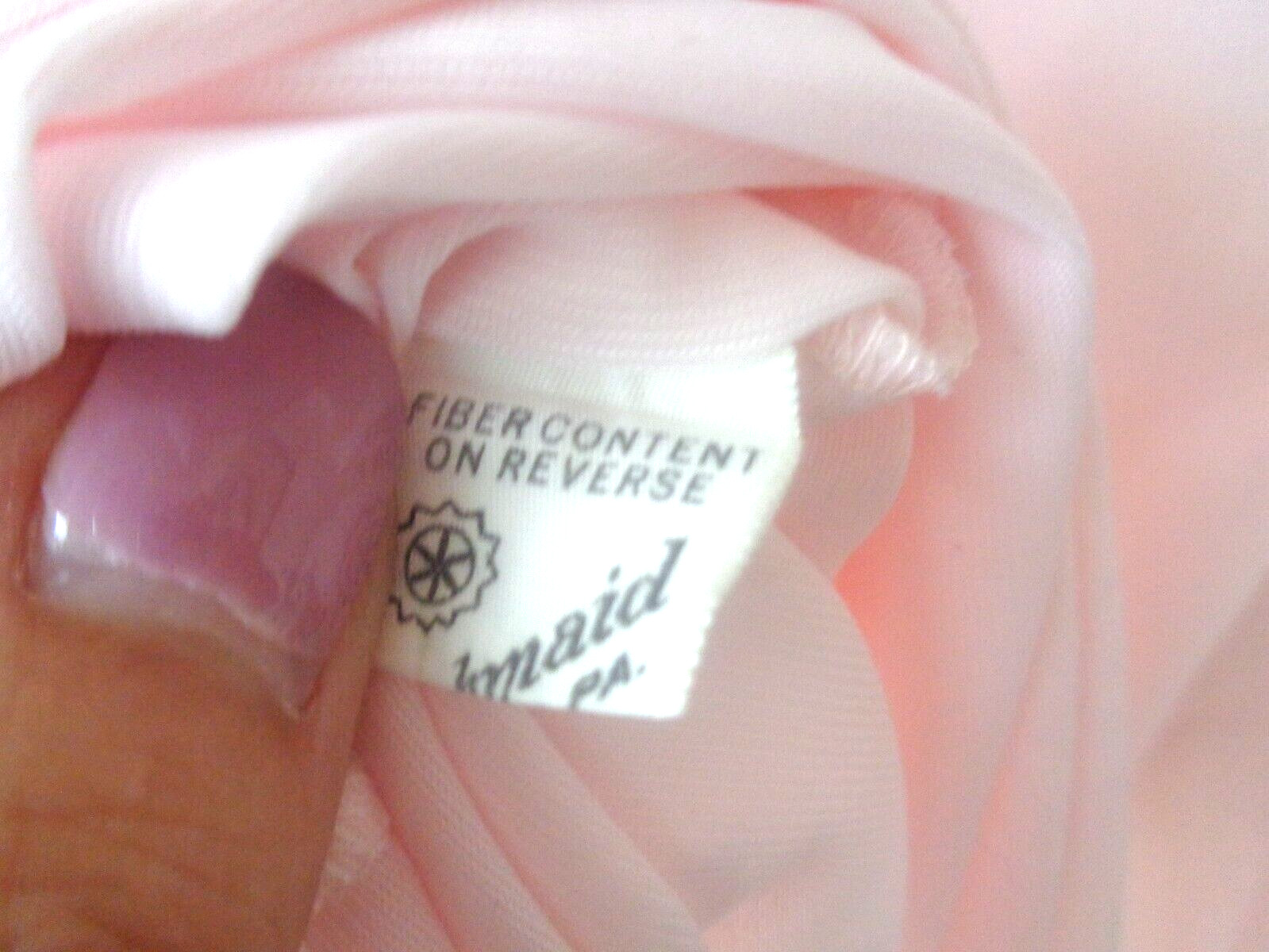 VINTAGE DUTCHMAID NYLON PINK NIGHTGOWN SIZE 14 MADE IN EPHRATA PA USA