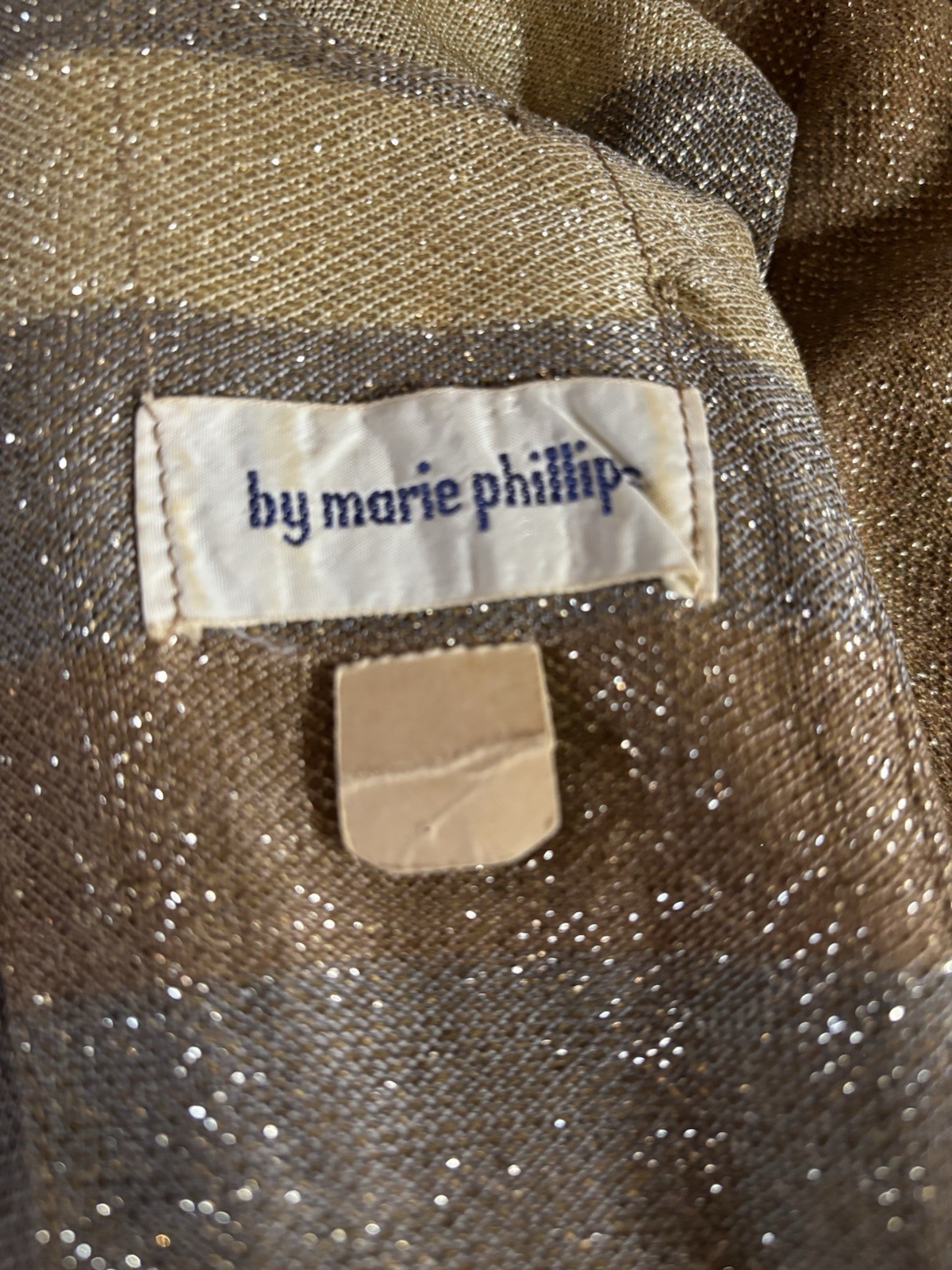 Vintage Marie Phillips Metallic 3 Piece Suit Women’s Jacket Skirt Top 1950s