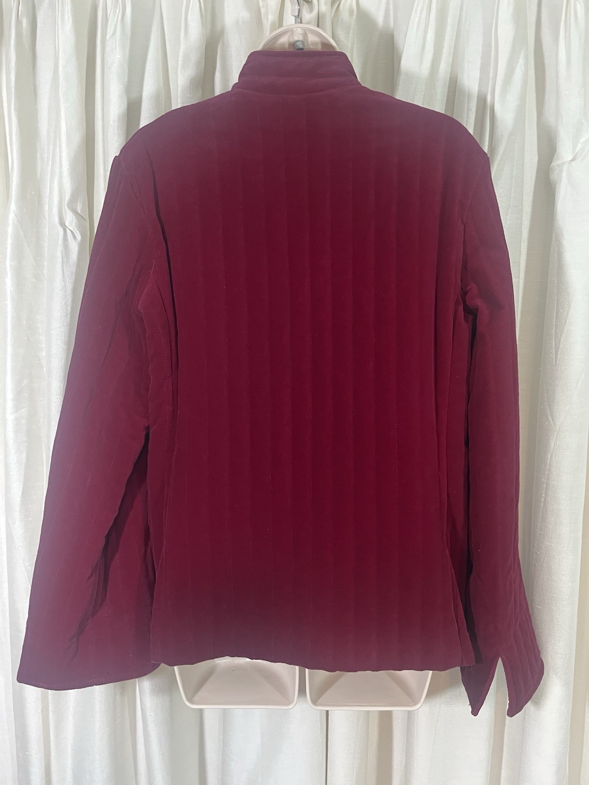Vintage 70s Jacket Velveteen Channel Quilted Sears Fashion Place Size 10