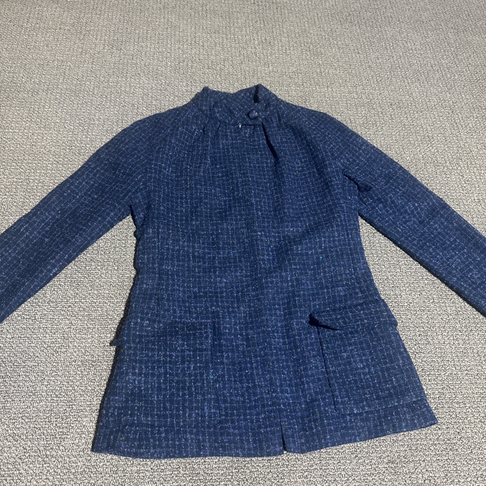 vogue paris original Women’s Dress Jacket Blue Handmade Vintage
