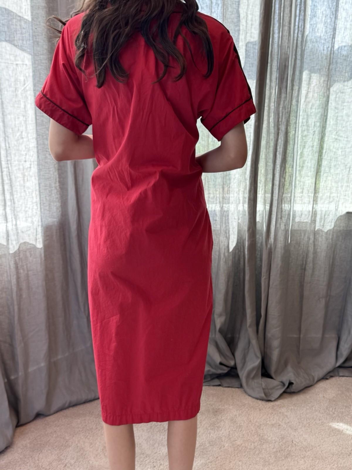 VTG 60’s/70’s Alan Austin France Red Womens Day Dress, Logo