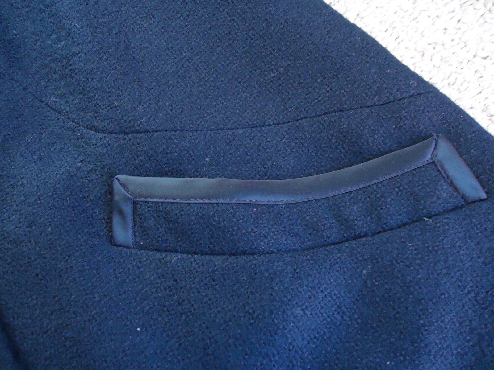 VTG COAT Fashioned by BROMLEIGH New York NEW NOS Navy Wool Lightweight sz16 USA