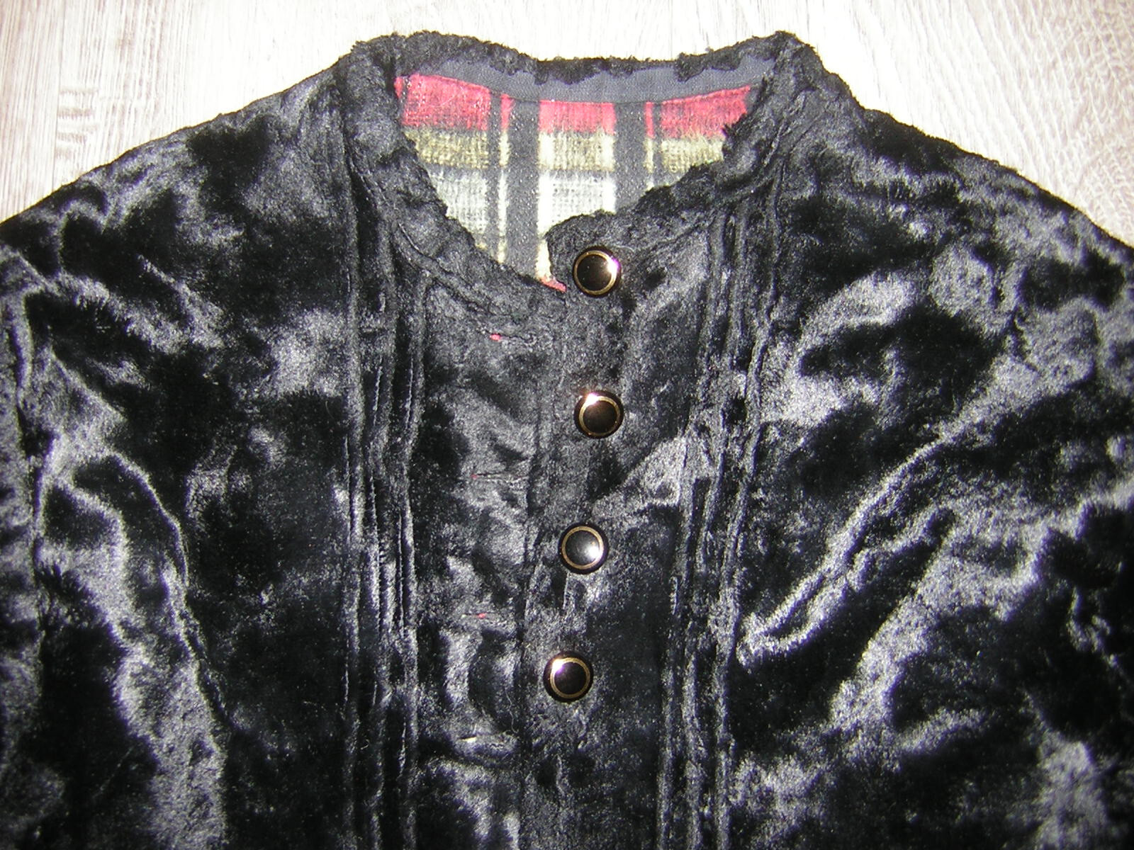 VINTAGE ANTIQUE CZECH WOMENS WINTER PEASANT FOLK COSTUME FUR JACKET MORAVIAN
