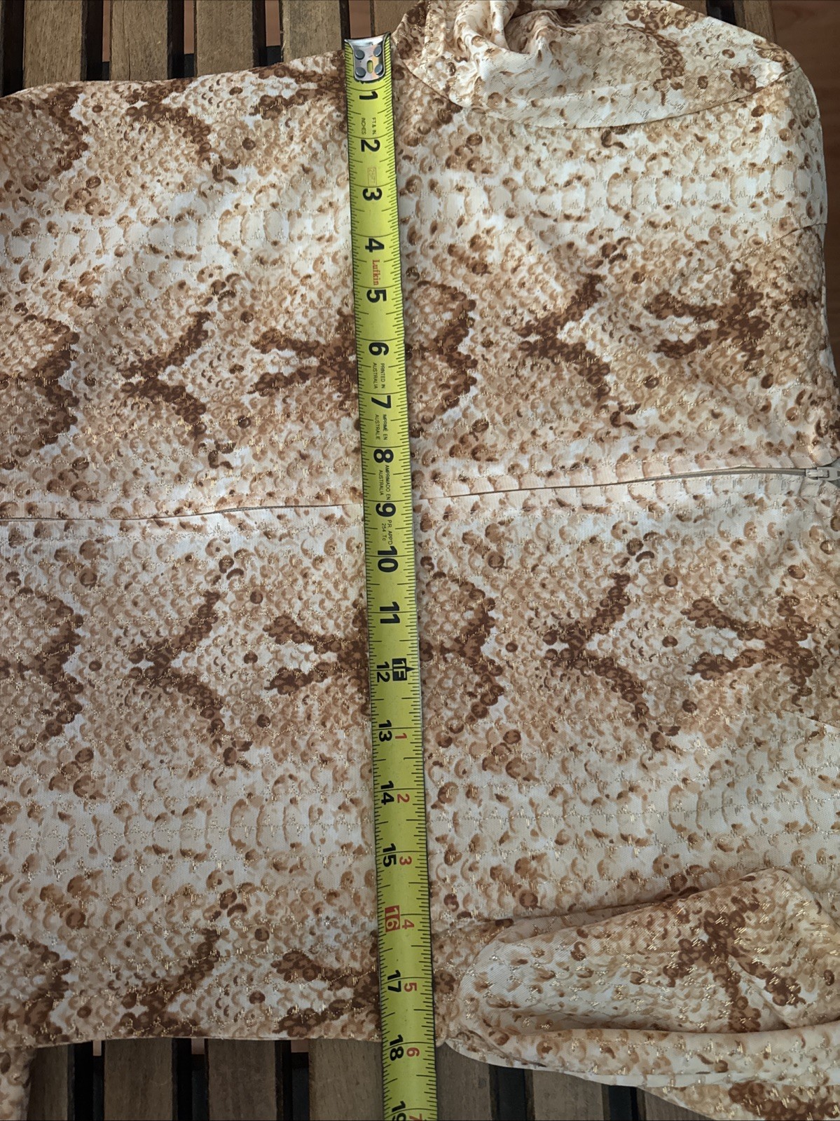 Vintage B Cohen I. Magnin Maxi Dress Caftan in Metallic Python Snakeskin Print