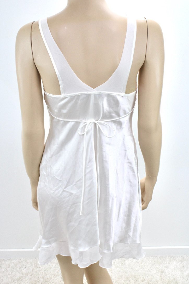Vtg Linea Donatello Nightie S White Satin Bridal Lace Nightgown Fairy Whimsical
