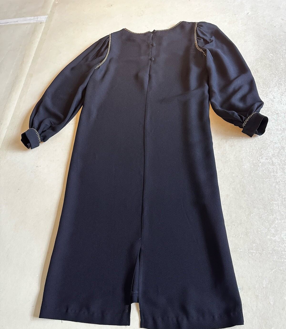 Vintage Regina Kravitz N.Y. Womens Blk Crepe L Sleeve Long Dress Sz 10 used