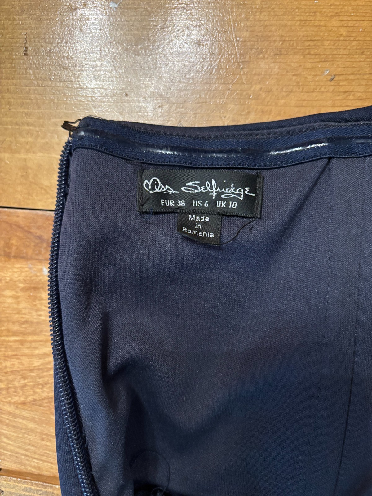Vintage 70’s Miss Selfridge Navy Blue Formal Strapless One Piece Pantsuit Size 6
