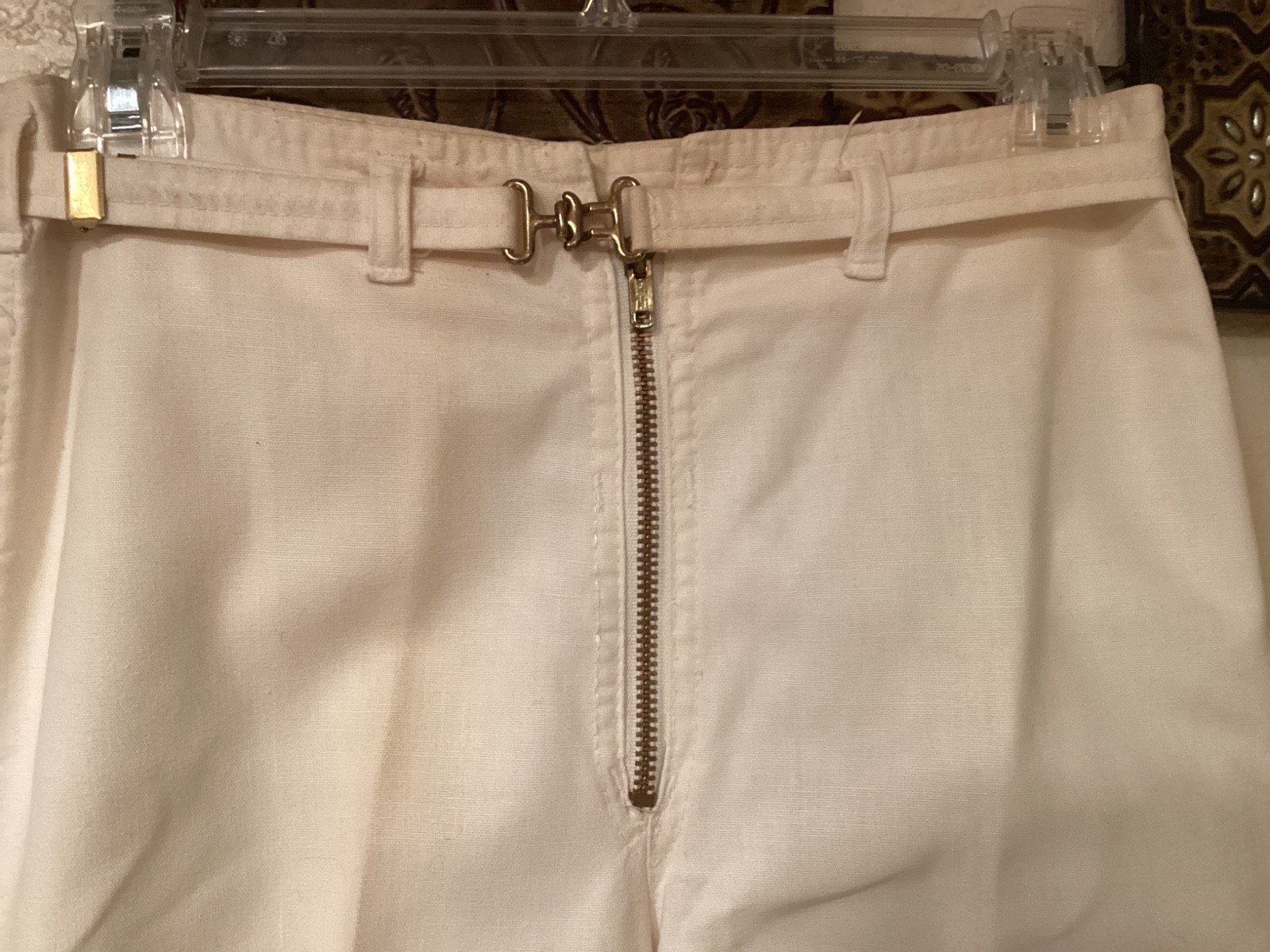 Vtg 70’s Rag City Blues Los Angeles Flare Jeans Zipper Front Belt 29”Wx32”L Sz.8