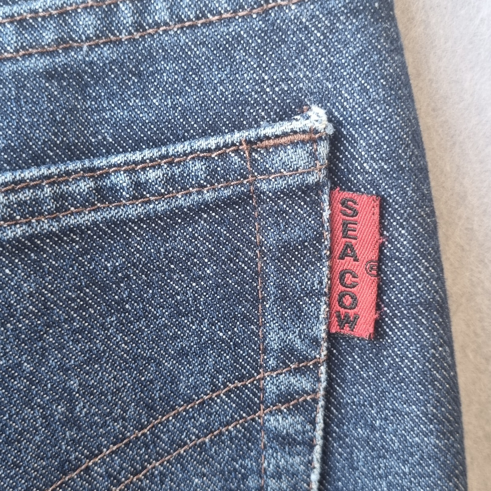 VINTAGE High Rise Blue Denim Jeans sZ 28″ Tall Girls Jeans Baggy Tapered leg