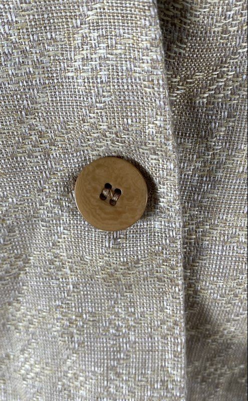 Vintage 90s Giorgio Armani Le Collezioni Women’s Gold Linen Blazer Jacket Sz 4