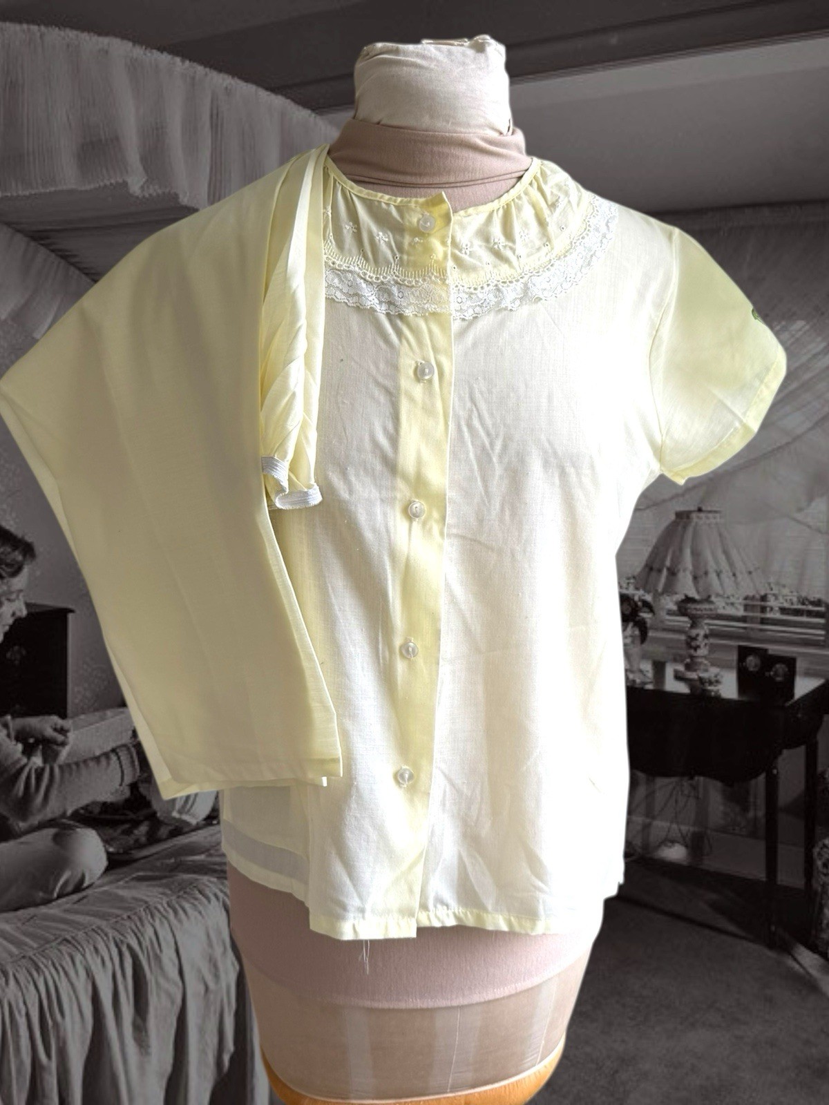 1960S Vintage Katz Summer Pajamas – Lightweight Yellow Cotton – 60s Lingerie