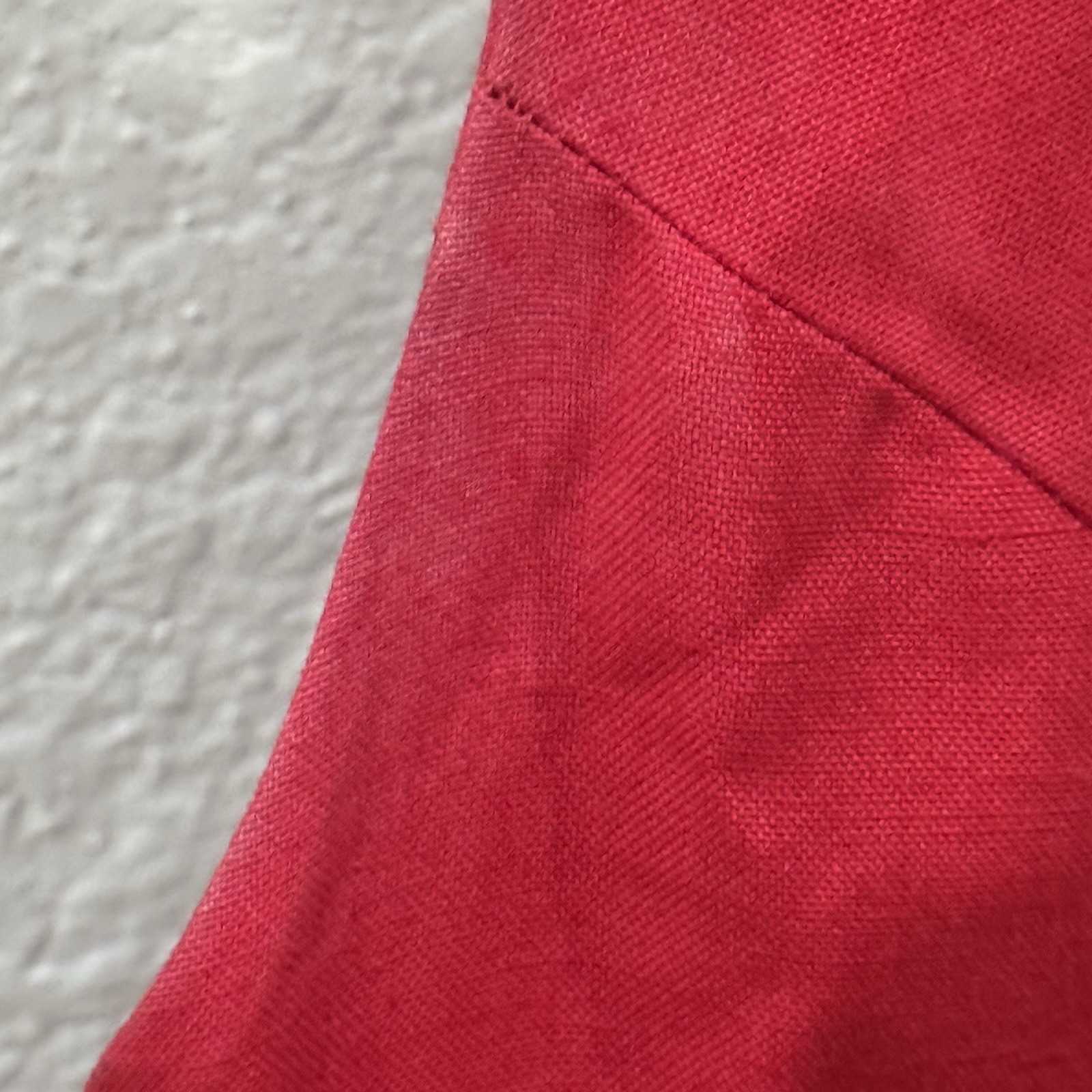 Vintage Kathryn Conover Sz 1 Red Apron Front Dress Strappy Back Pocket Cocktail
