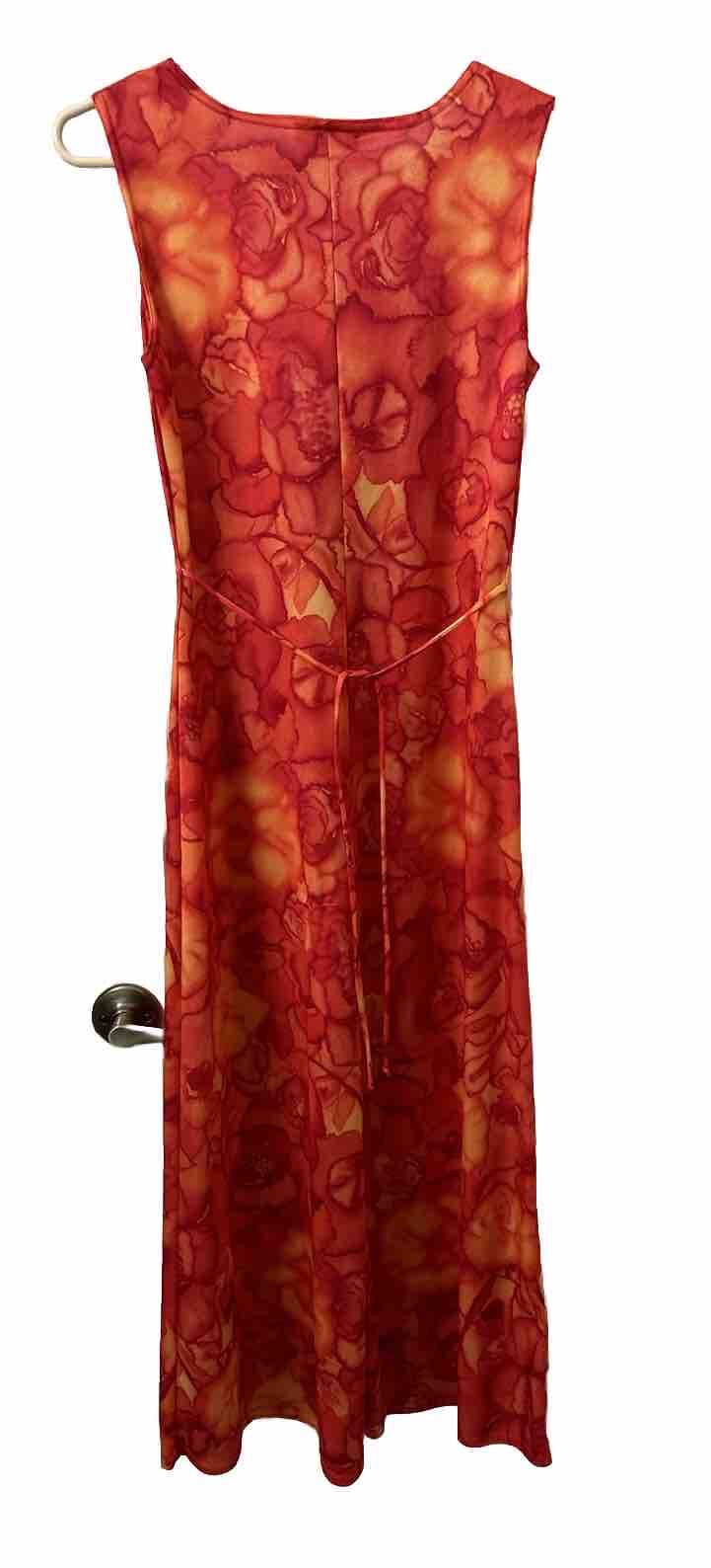 Vtg 80s Headliners For Women M Floral Hawaiian Print Dress USA Romantic Modest