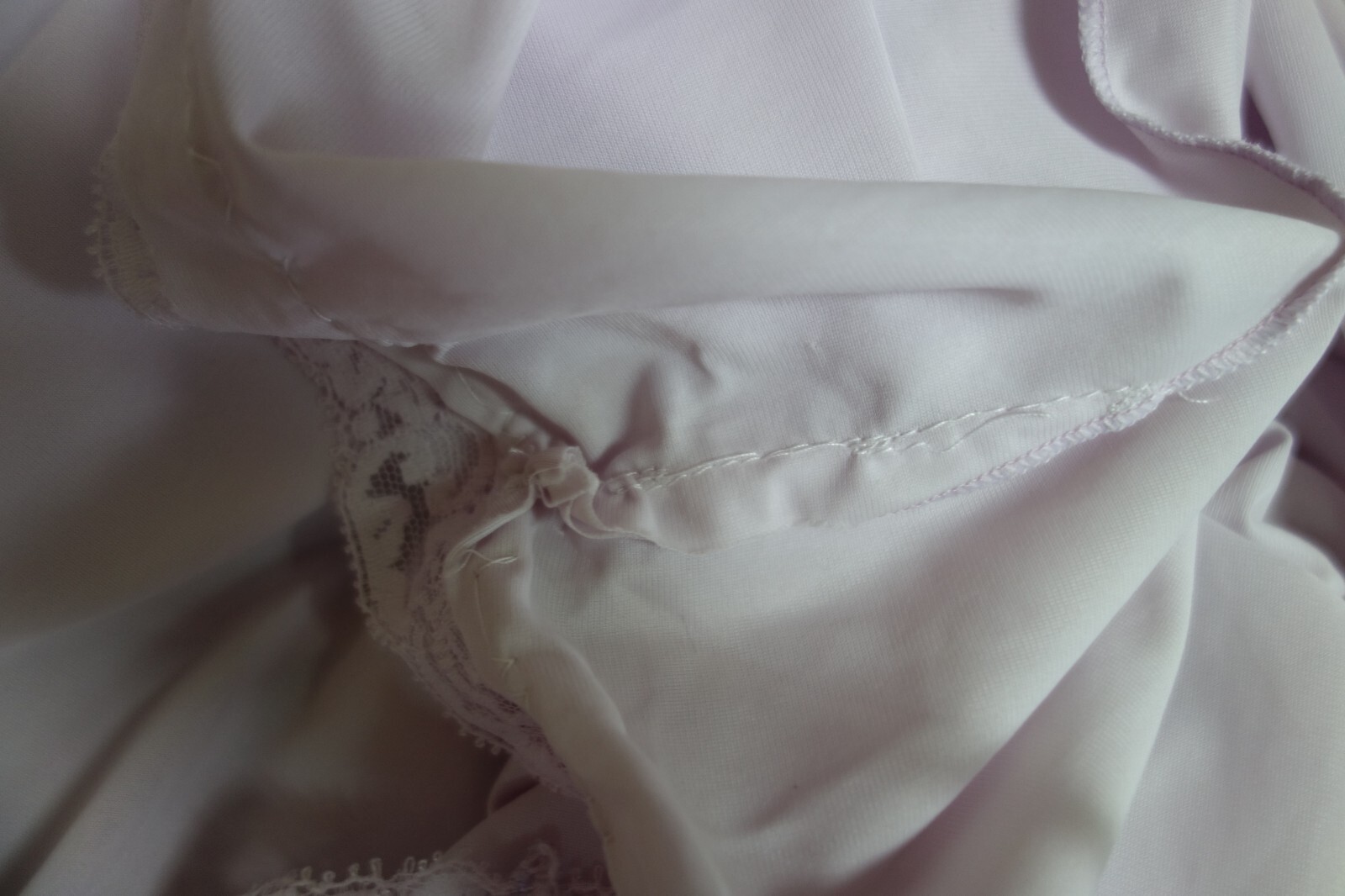 Vintage Shadowline Nylon Silky Feel Nightie Lilac Altered Size Small *Altered