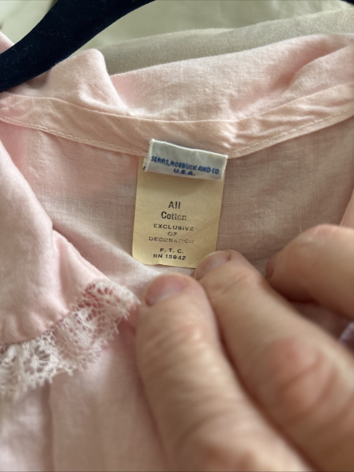 Vintage 100% Cotton Light Pink Charmode House Dress Sz L