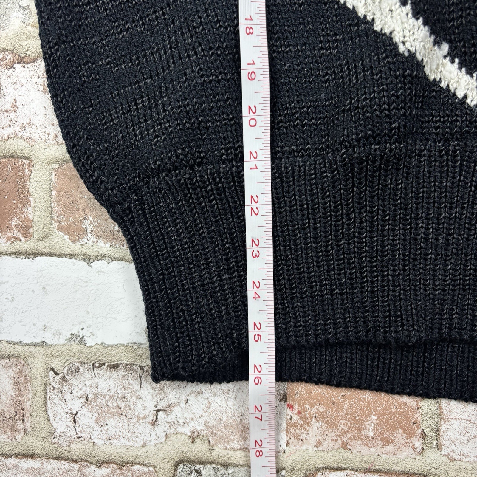 Vtg 80s Pearl Angora Blend V-Neck Sweater SIDE EFFECTS Women M Retro Glam