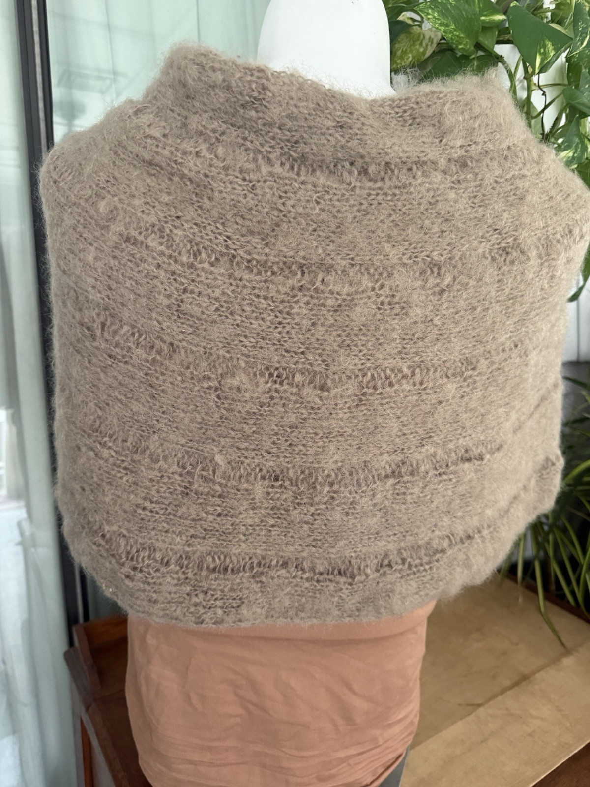 VTG Mohair Knit Shrug – Silky Ruched Lining – No Tags – 50’s Rare Find