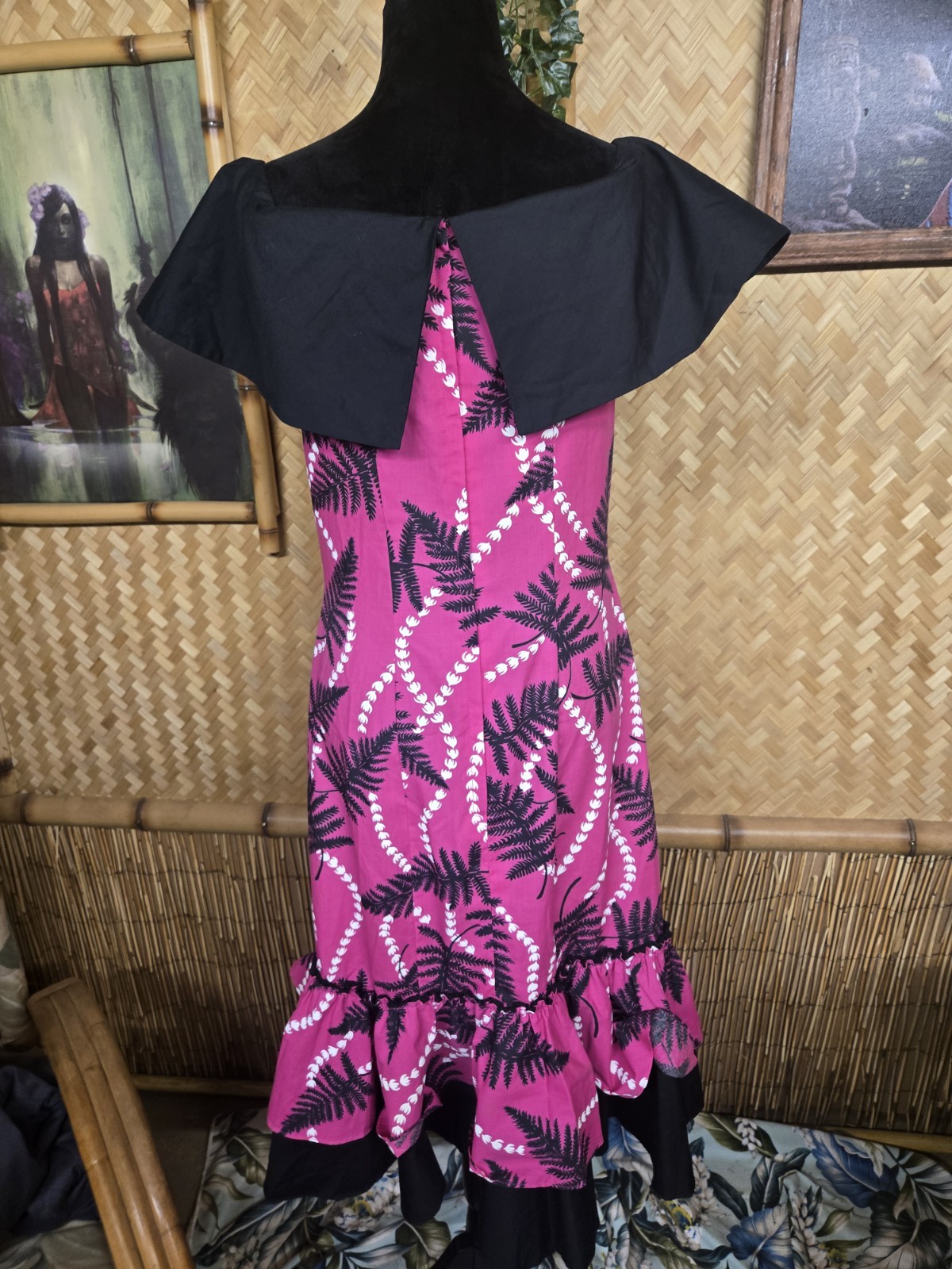 Vintage Naupaka Hawaiian Muumuu Aloha Dress w1135