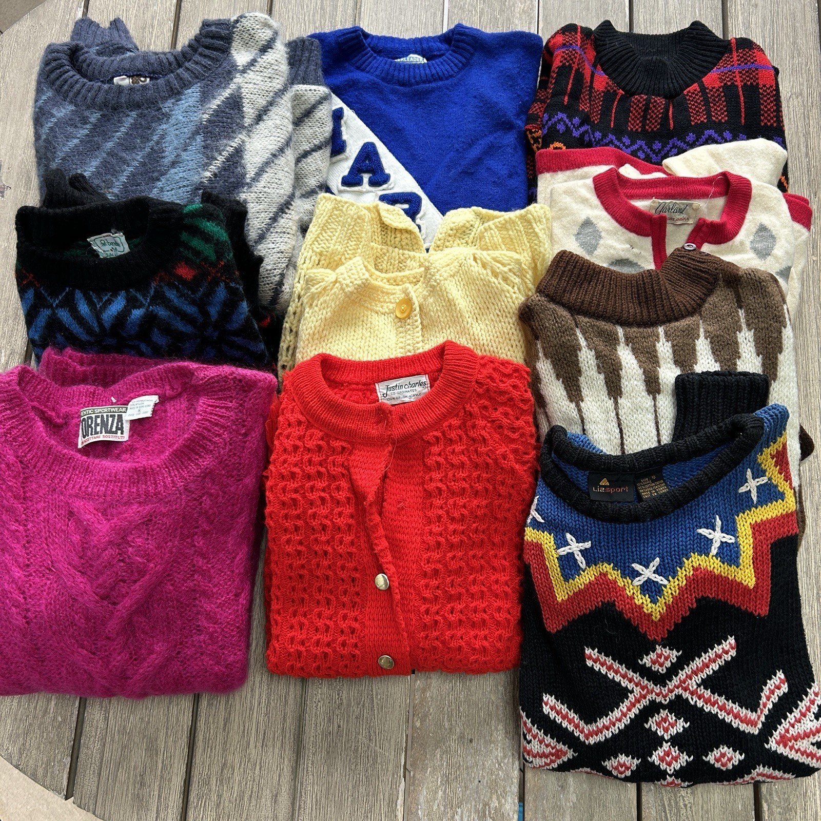 Mixed Wholesale Lot Of 10 Vintage Women’s Sweaters Cardigans Mohair Wool