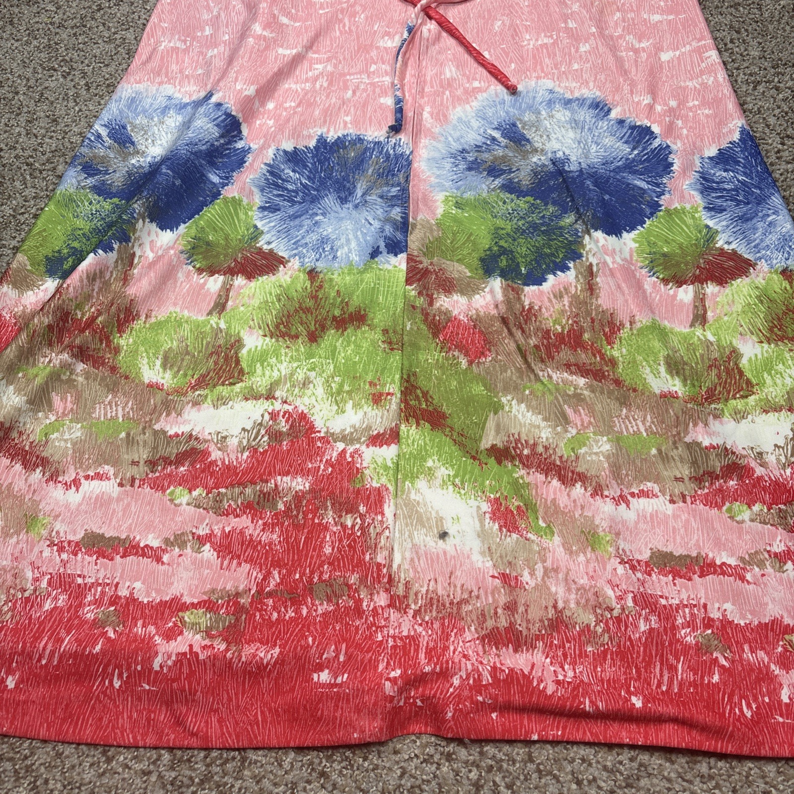 Vintage LOUNGE CRAFT Robe Women’s Pink Full Zip 3/4 Sleeve Size Tag Missing