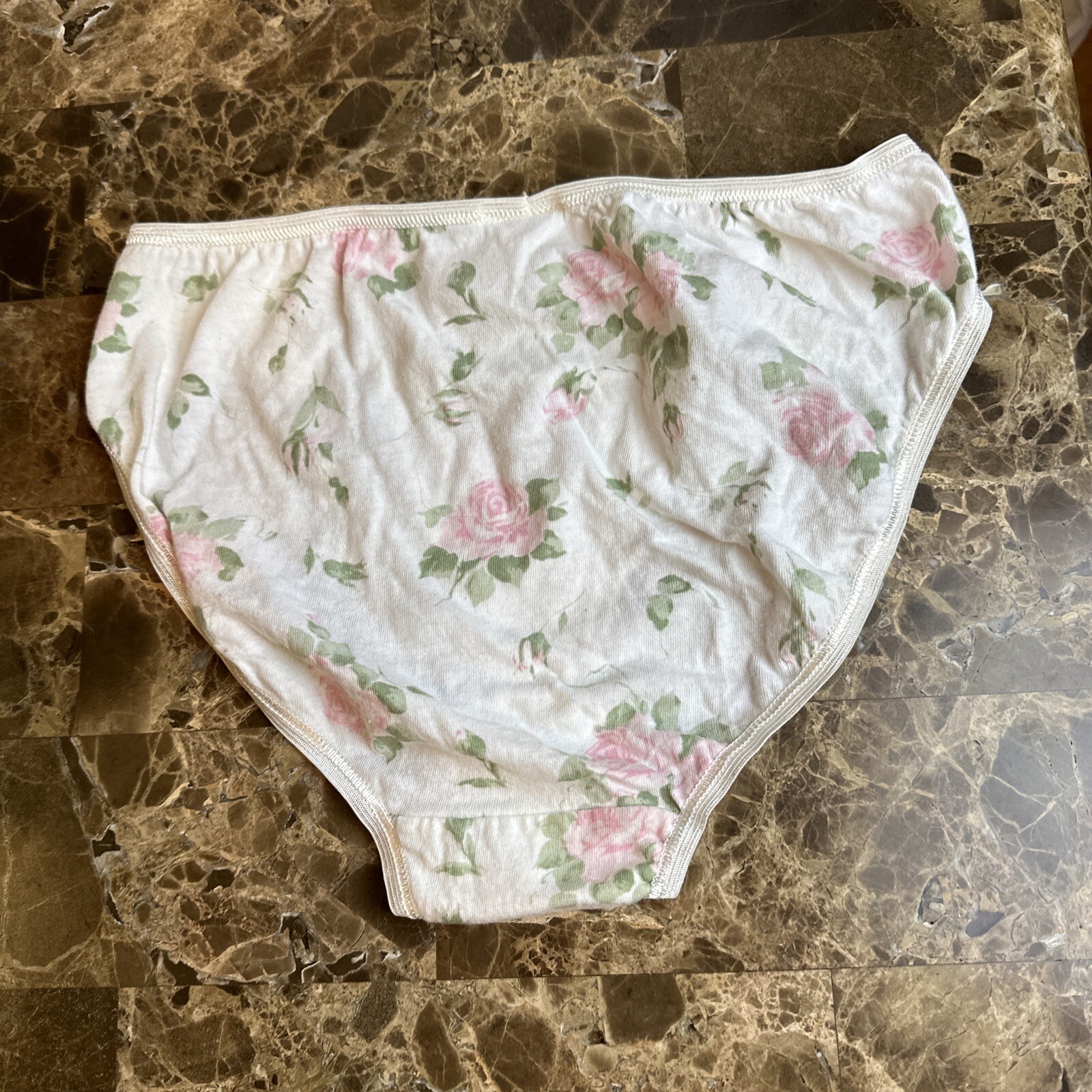 NWOT VTG 80s 90s Floral Coquette Sissy Bikini string lacy panties Kawaii Sz M!!