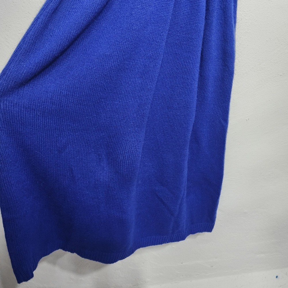 Vintage Darian Cobalt Blue Knit Dress Gold Button Detail