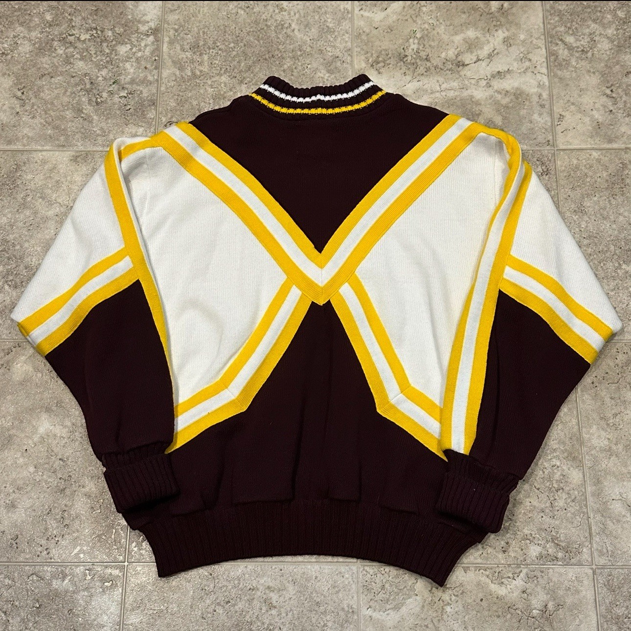 Vintage 60s Dehen wool sweater varsity cheerleading RHS size xl 70s