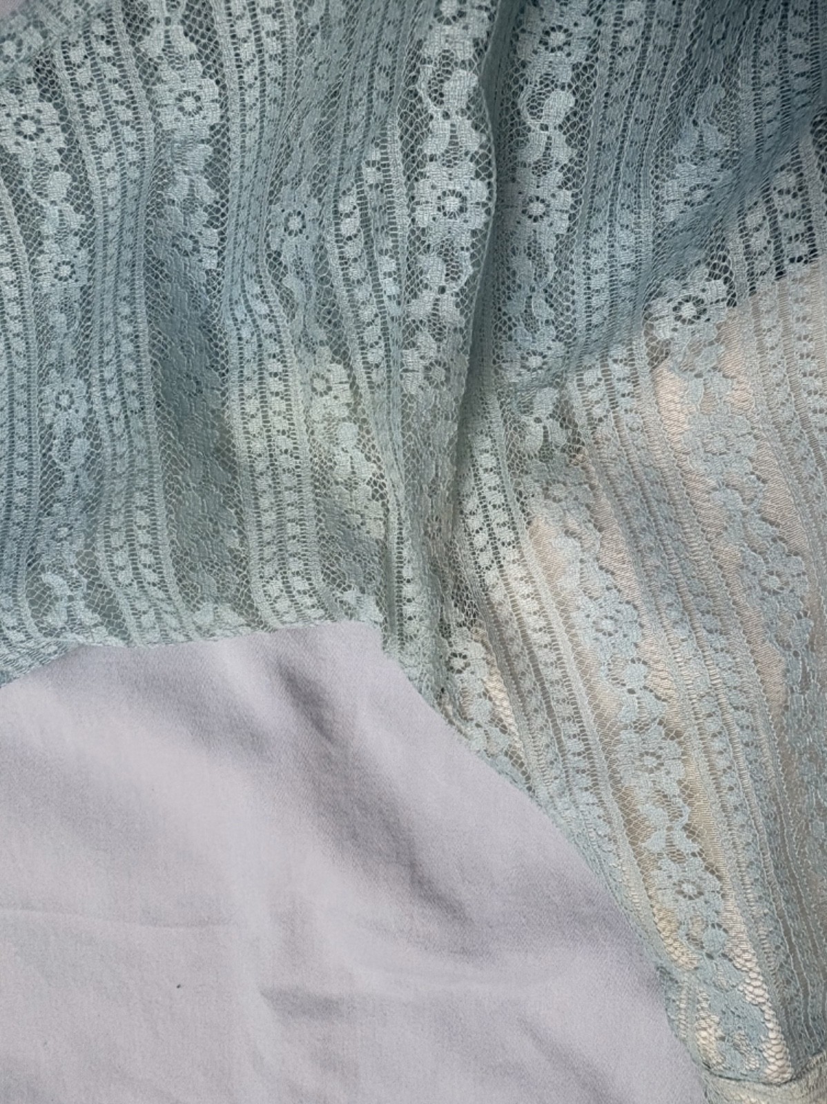 Vintage 1950s Lace Tulle Illusion Dress Wedding Bridesmaid Modest Princess XXS