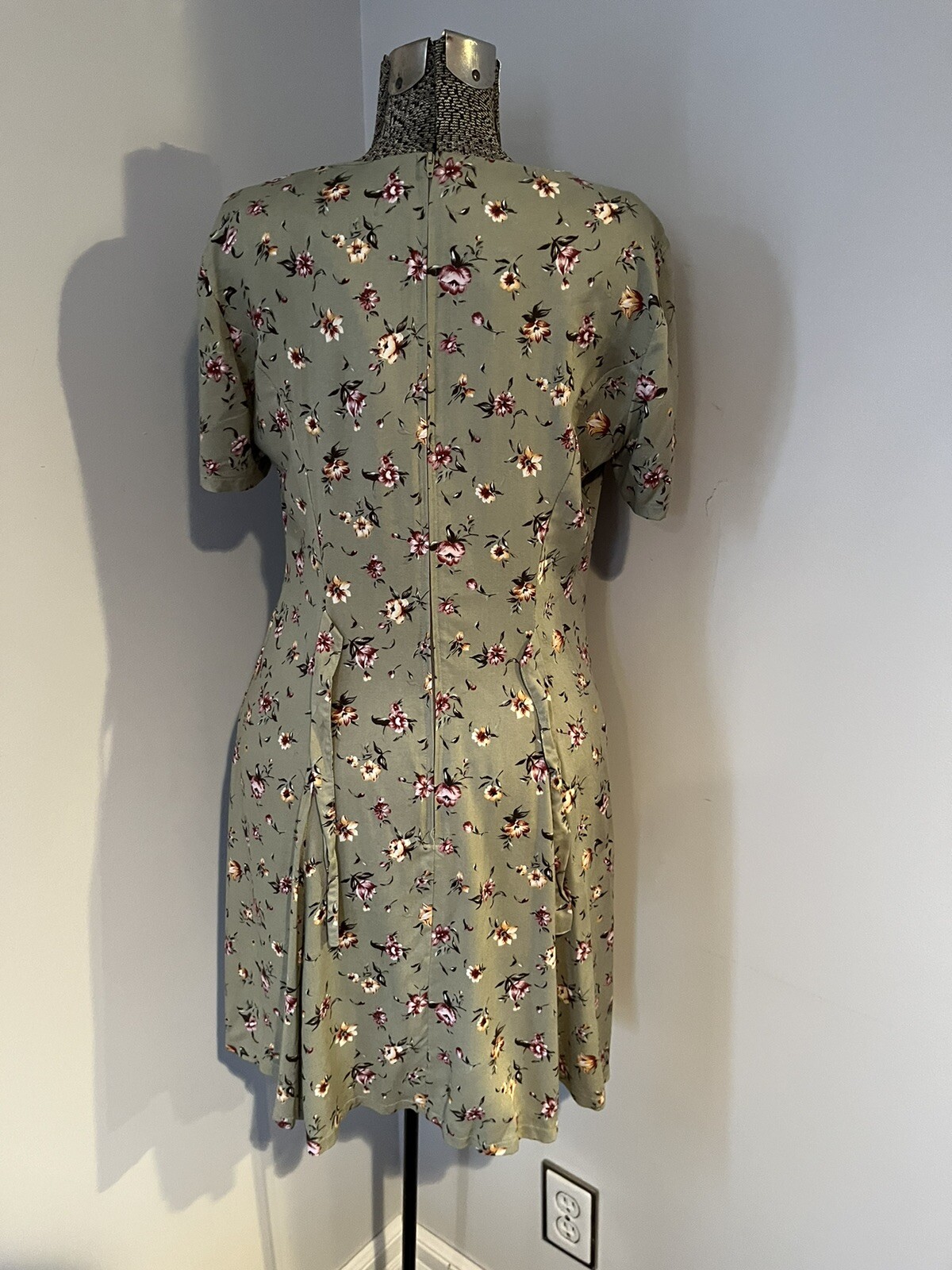 Vtg 90s Jamie Brooke Dress Fit and Flare Skater Dress Floral Hippie Boho Cottage