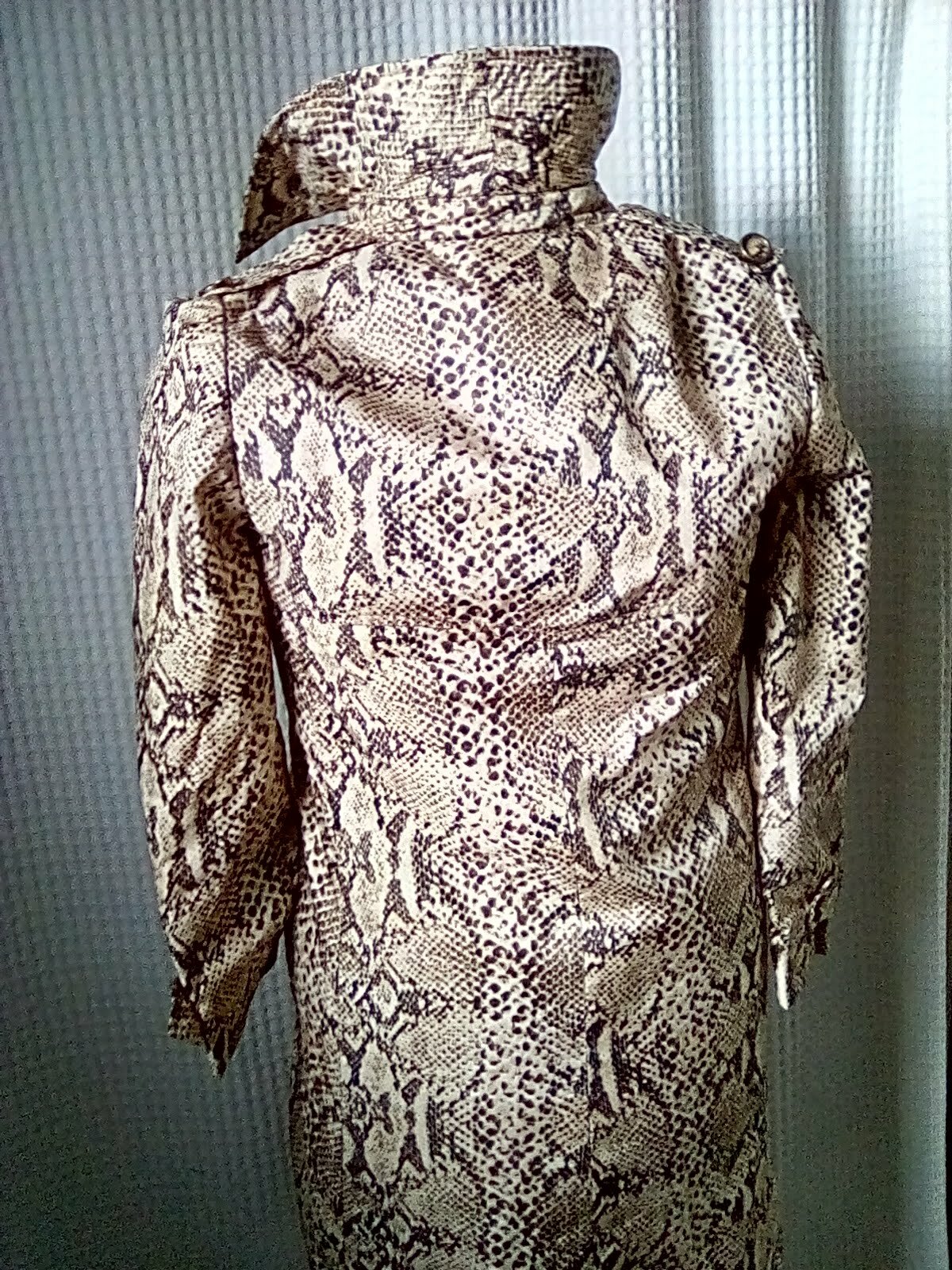 Small VTG 1960s Leopard Print Trench Overcoat USA Made Size S