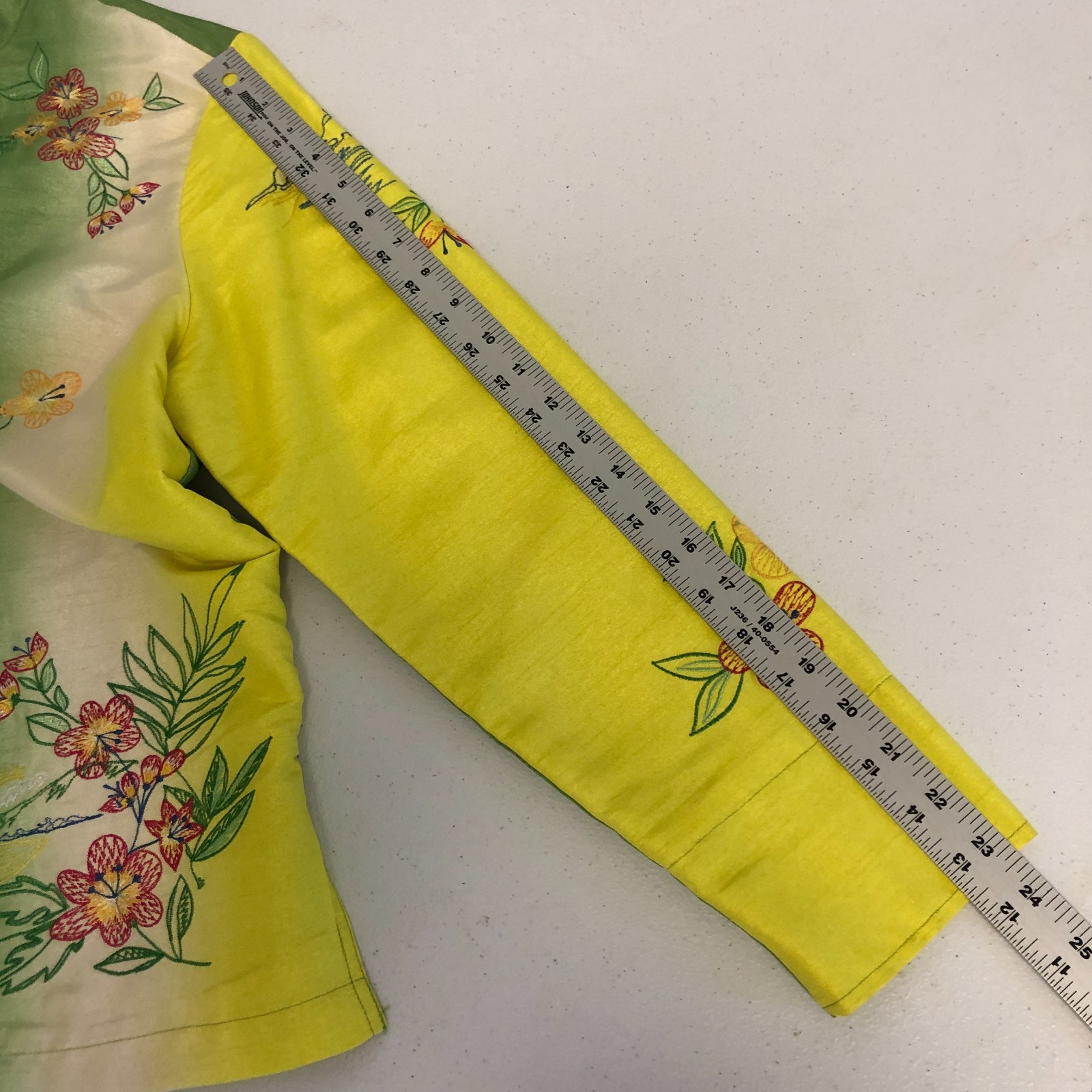 Marsh Landing Lightweight Embroidered Jacket Sz M Mandarin Collar Asian Inspired