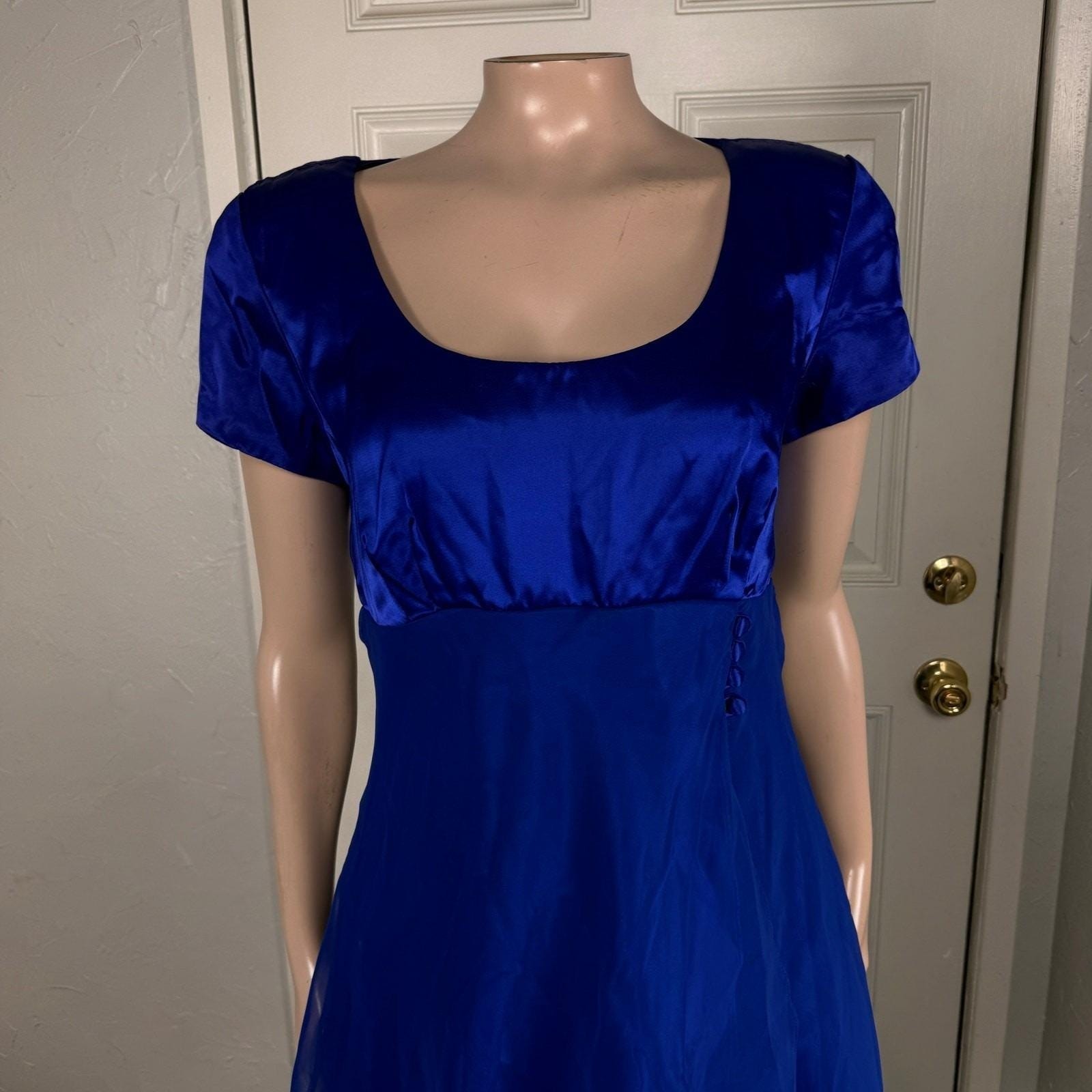 Vintage 80s 90s Niki Livas Prom Women’s Dress Formal Evening Homecoming Satin E8