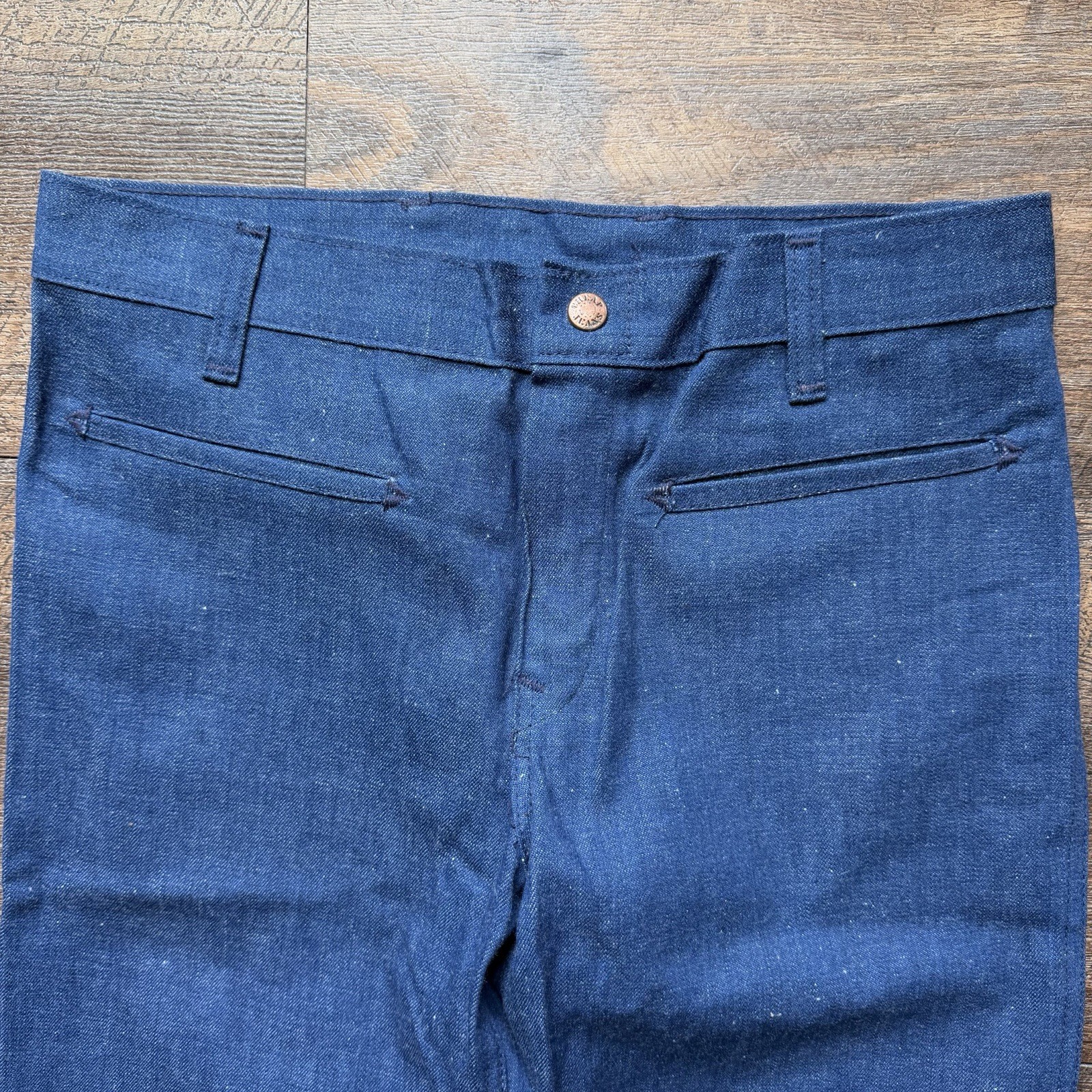 NWT Vintage 1970’s Womens 29” Cheap Jeans Deadstock 100% Cotton Blue Flare Jeans