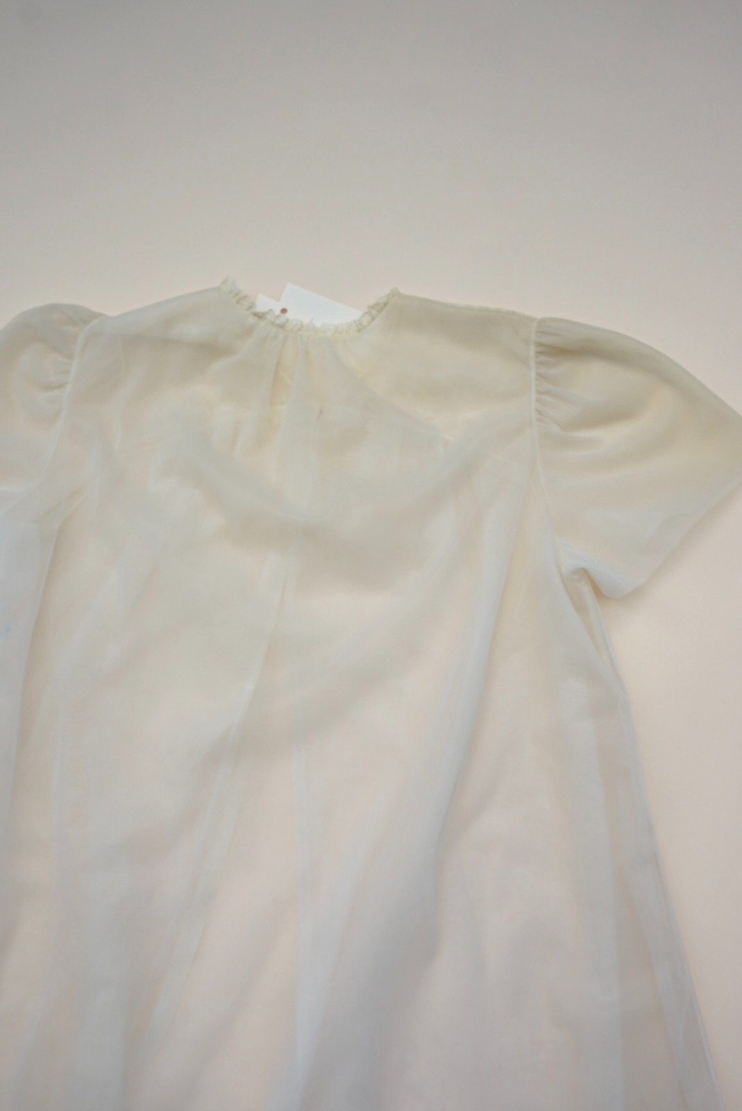VTG 50’s Vanity Fair Babydoll Peignoir Nightgown Sheer Lace Nylon – Size 32