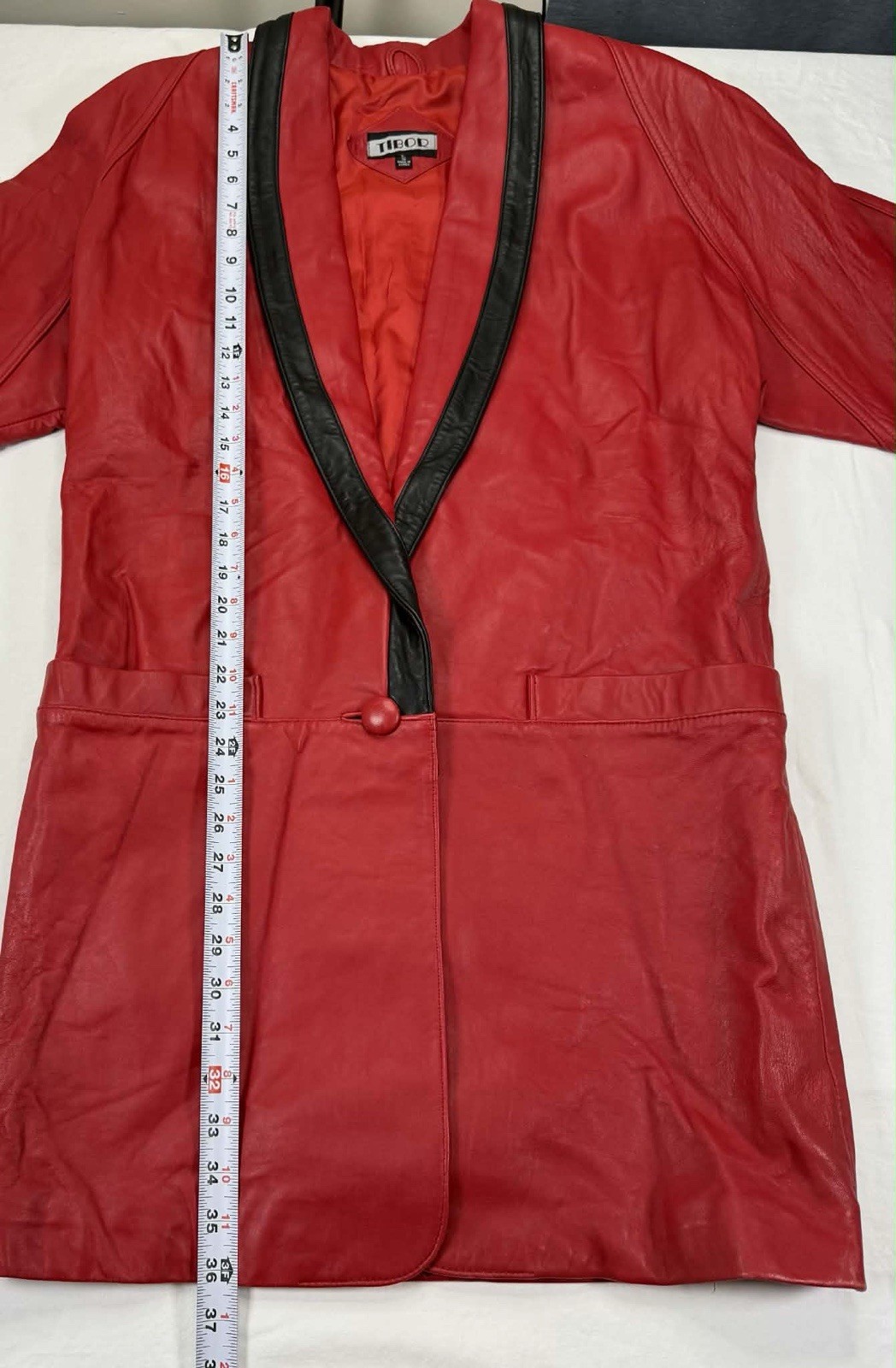 Vtg Tibor Red Leather Jacket Small Michael Jackson Thriller Jacket Pop Culture