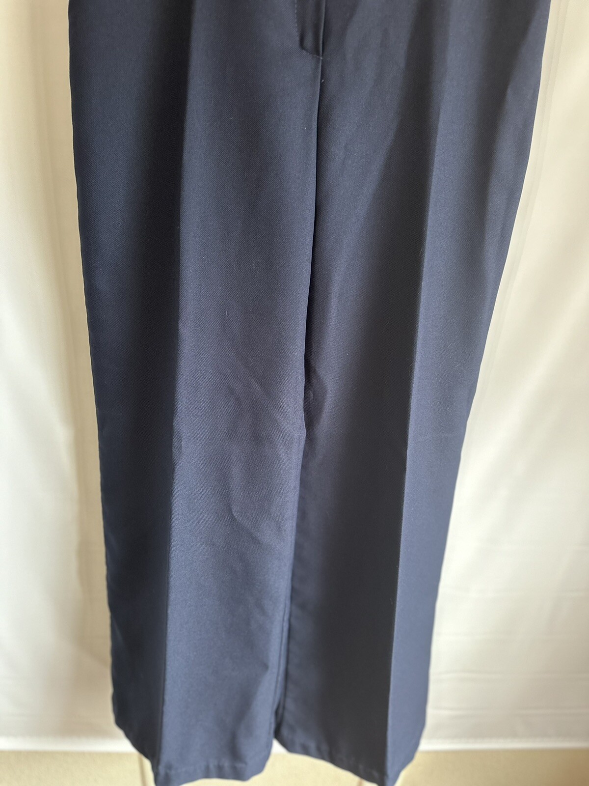 Vtg Blue 70s Tomboy of California Pants Polyester Disco Flare Bell Bottom 27″ W