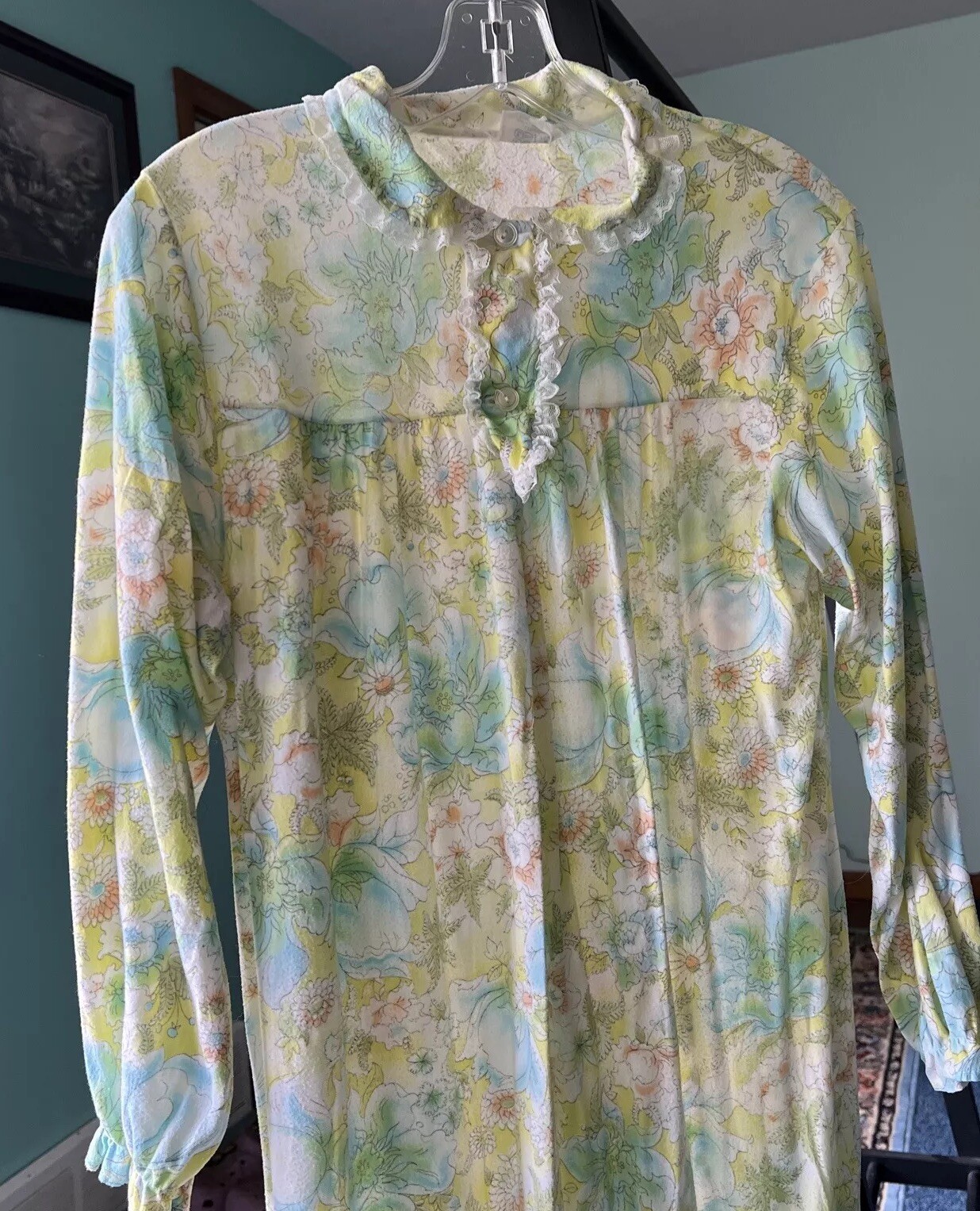VTG Nightgowns Large Cotton, Nylon Blend 40 – 42 Set Of 2, Floral